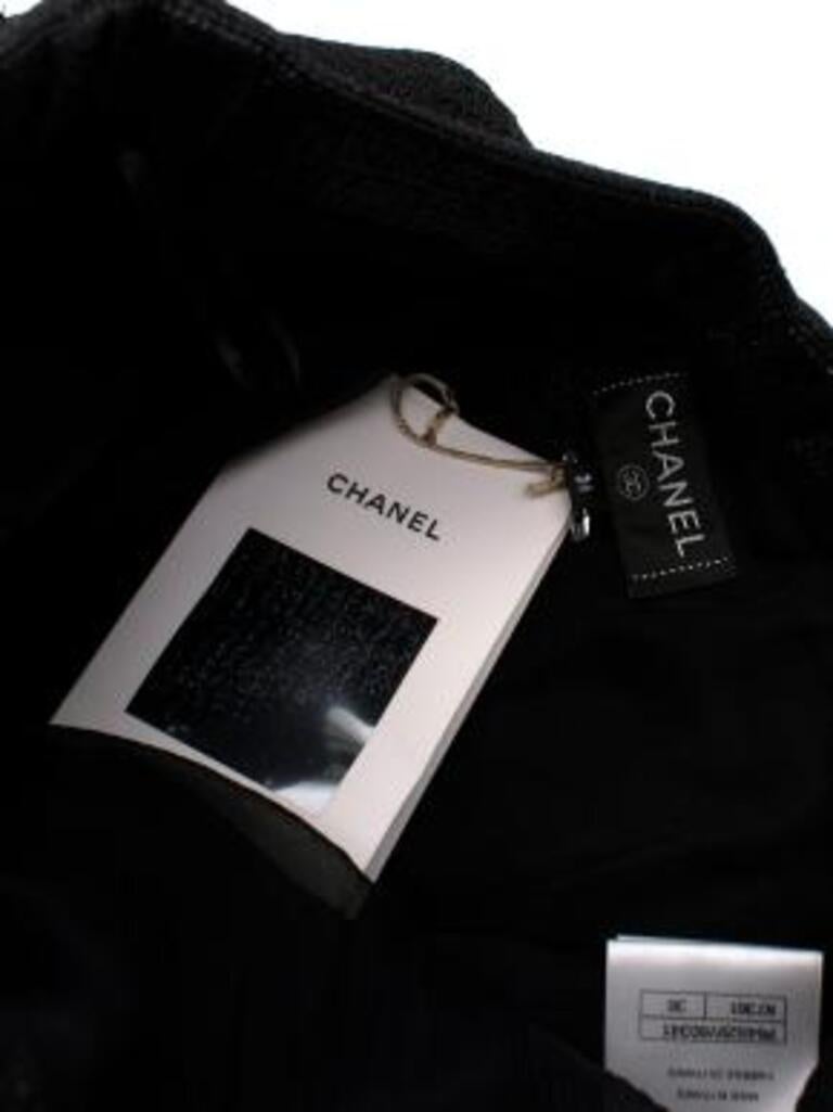 Chanel Black Lurex Wool, Silk & Lurex Trousers For Sale 2