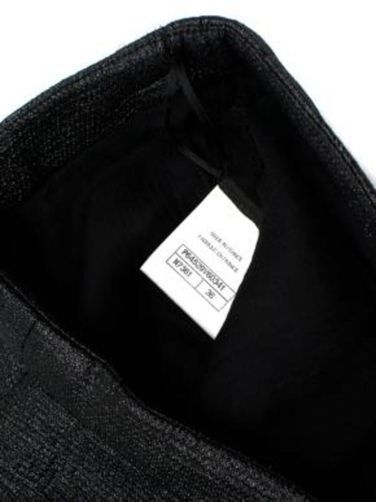 Chanel Black Lurex Wool, Silk & Lurex Trousers For Sale 4