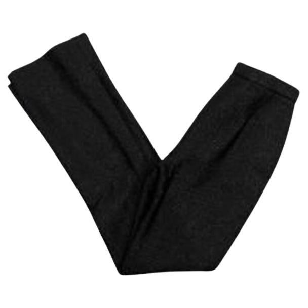 Chanel Black Lurex Wool, Silk & Lurex Trousers For Sale