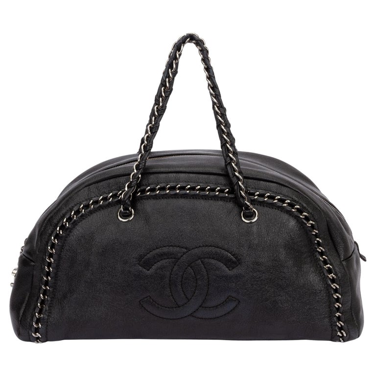 Chanel Black Luxe Ligne Bowler Bag For Sale at 1stDibs