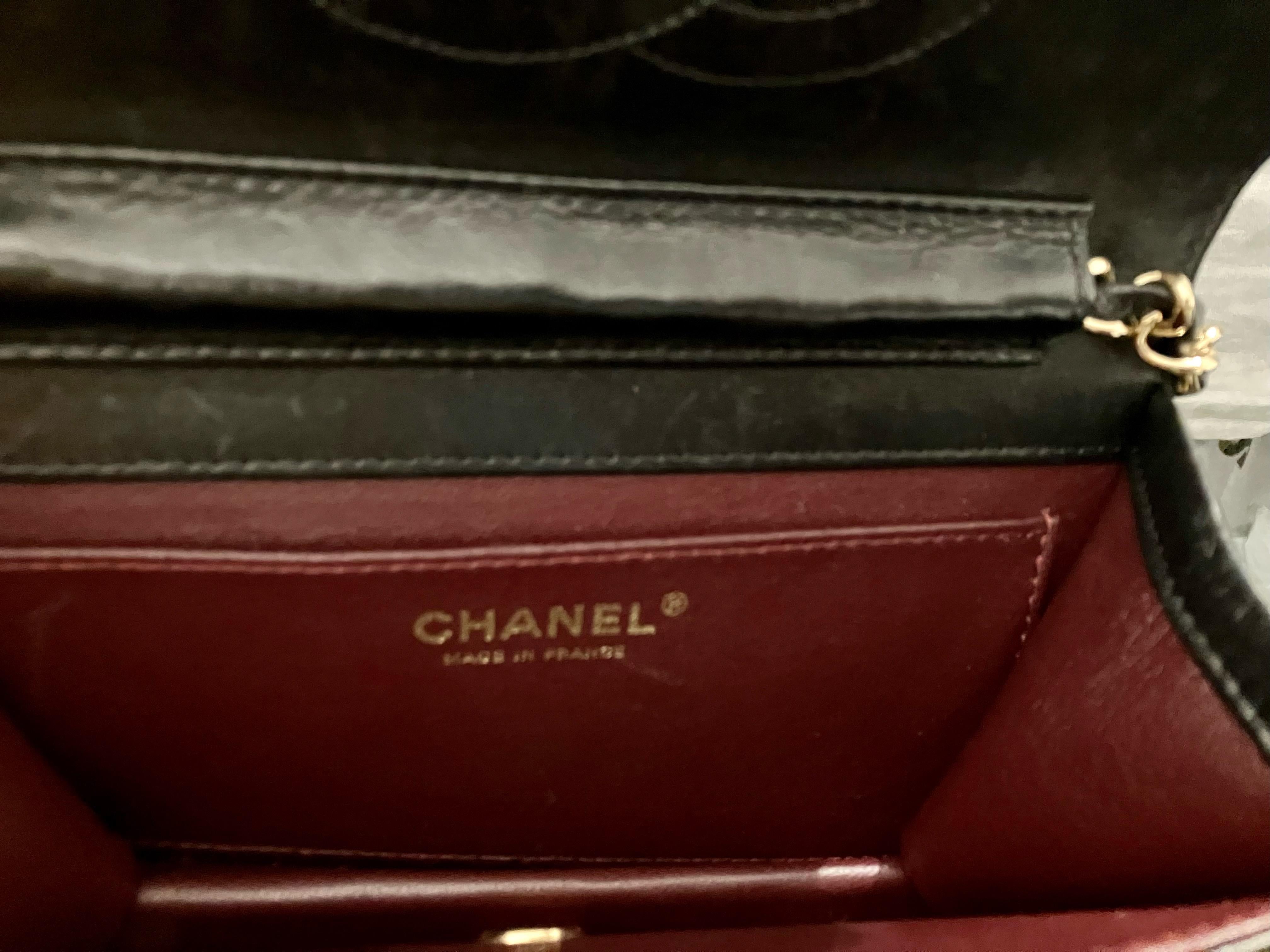 Chanel Black Mademoiselle Leather Bag For Sale 2