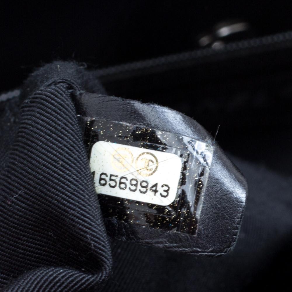 Chanel Black/Maroon Leather Top Handle Bag 2
