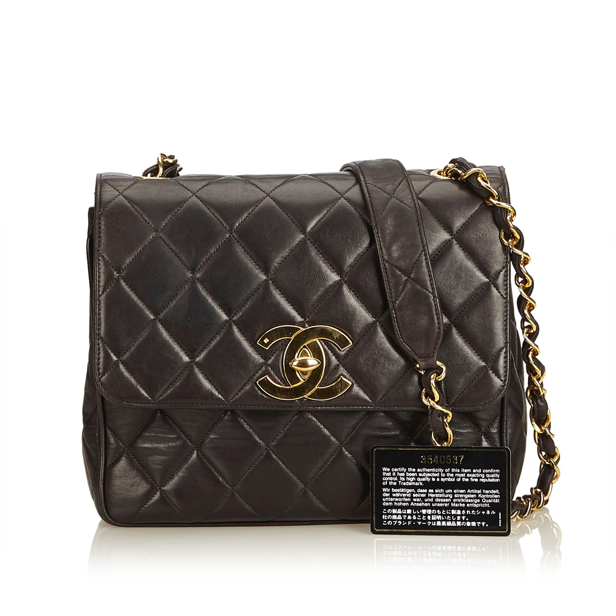 Chanel Black Matelasse Lambskin Chain Crossbody Flap Bag For Sale 6