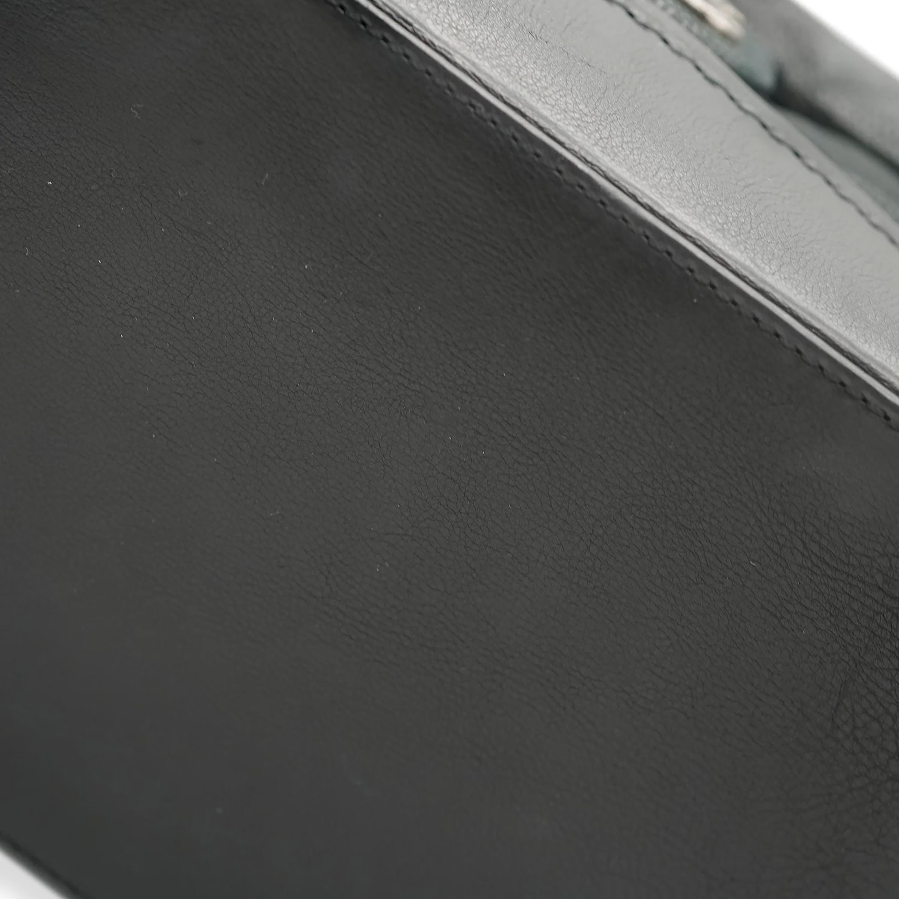 Chanel Black Matte Quilted Caviar Globe Trotter Vanity Case 3