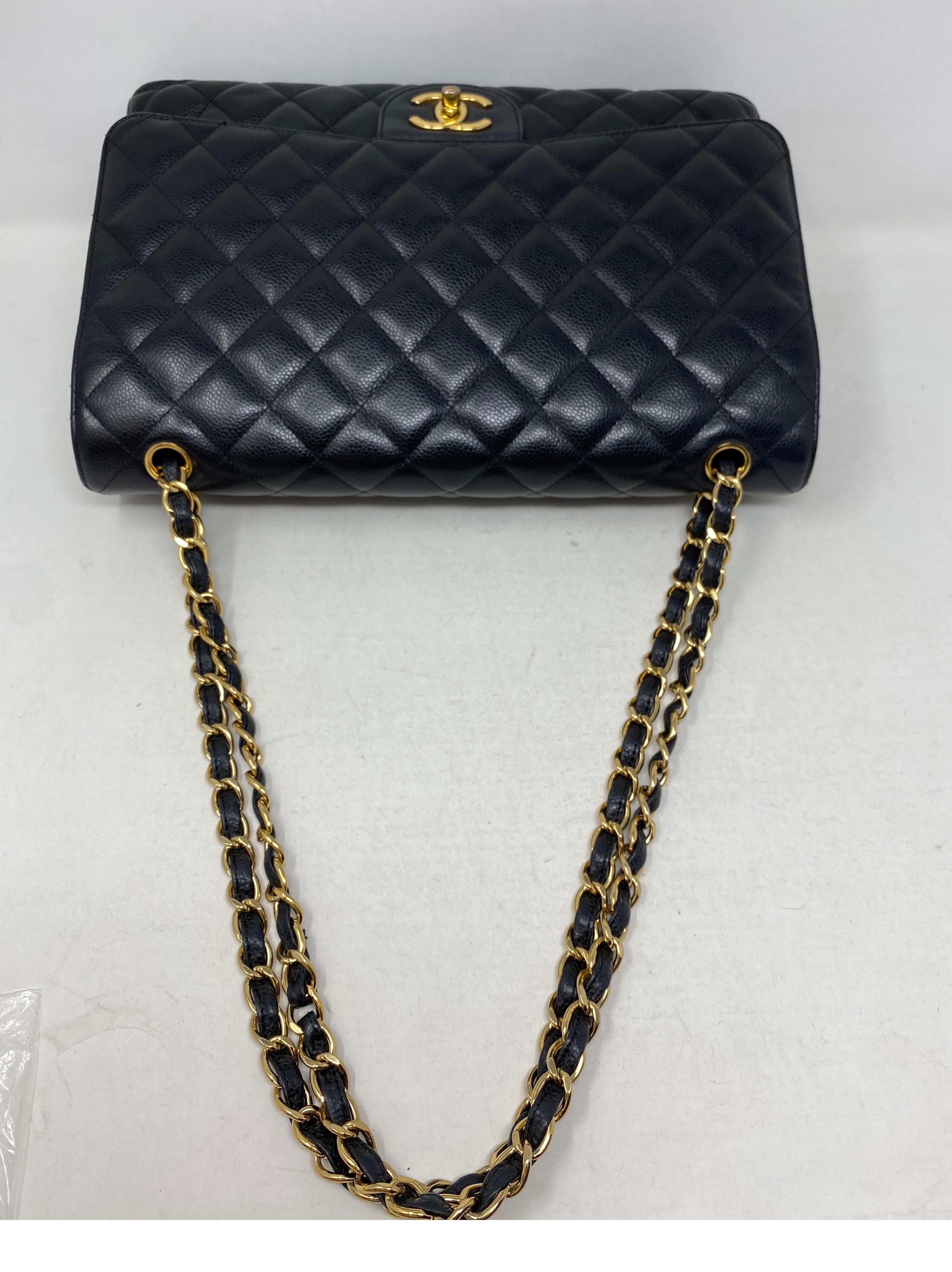 Chanel Black Maxi Double Flap Bag 5