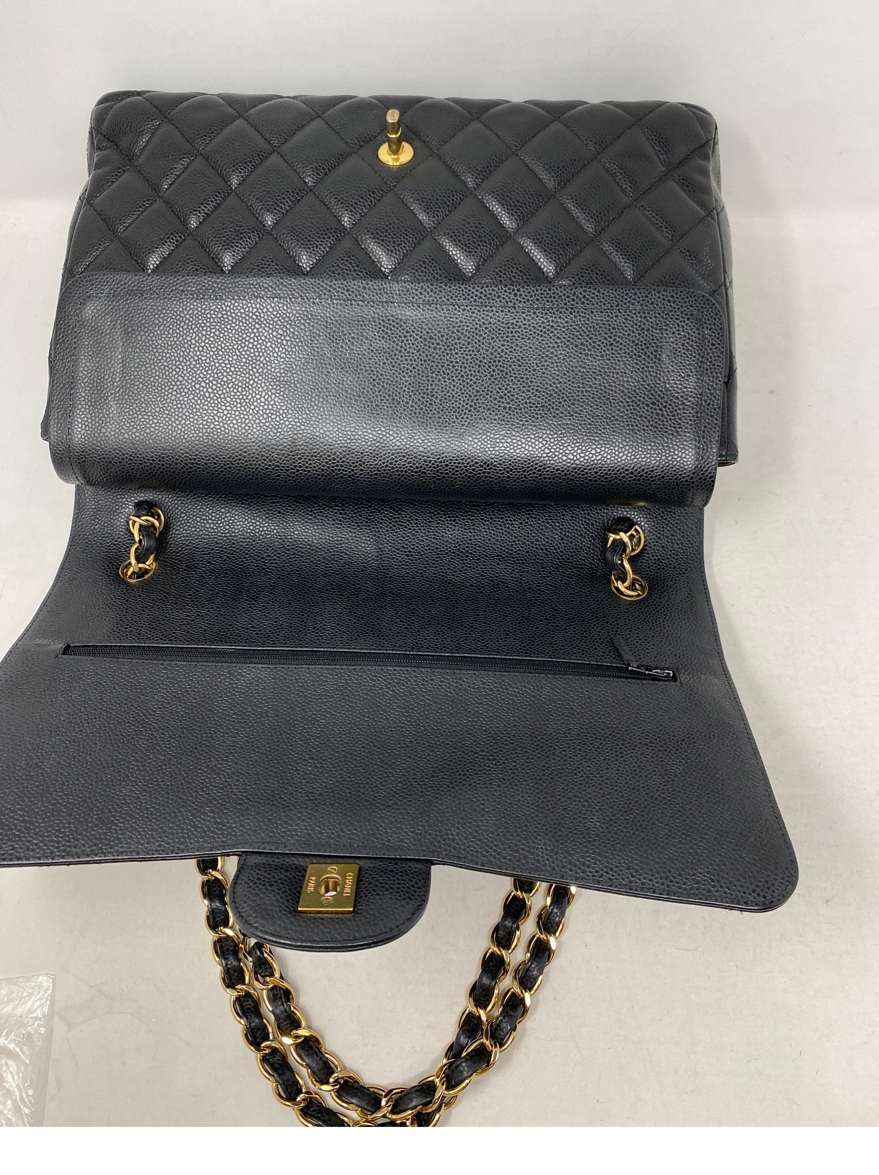 Chanel Black Maxi Double Flap Bag 6