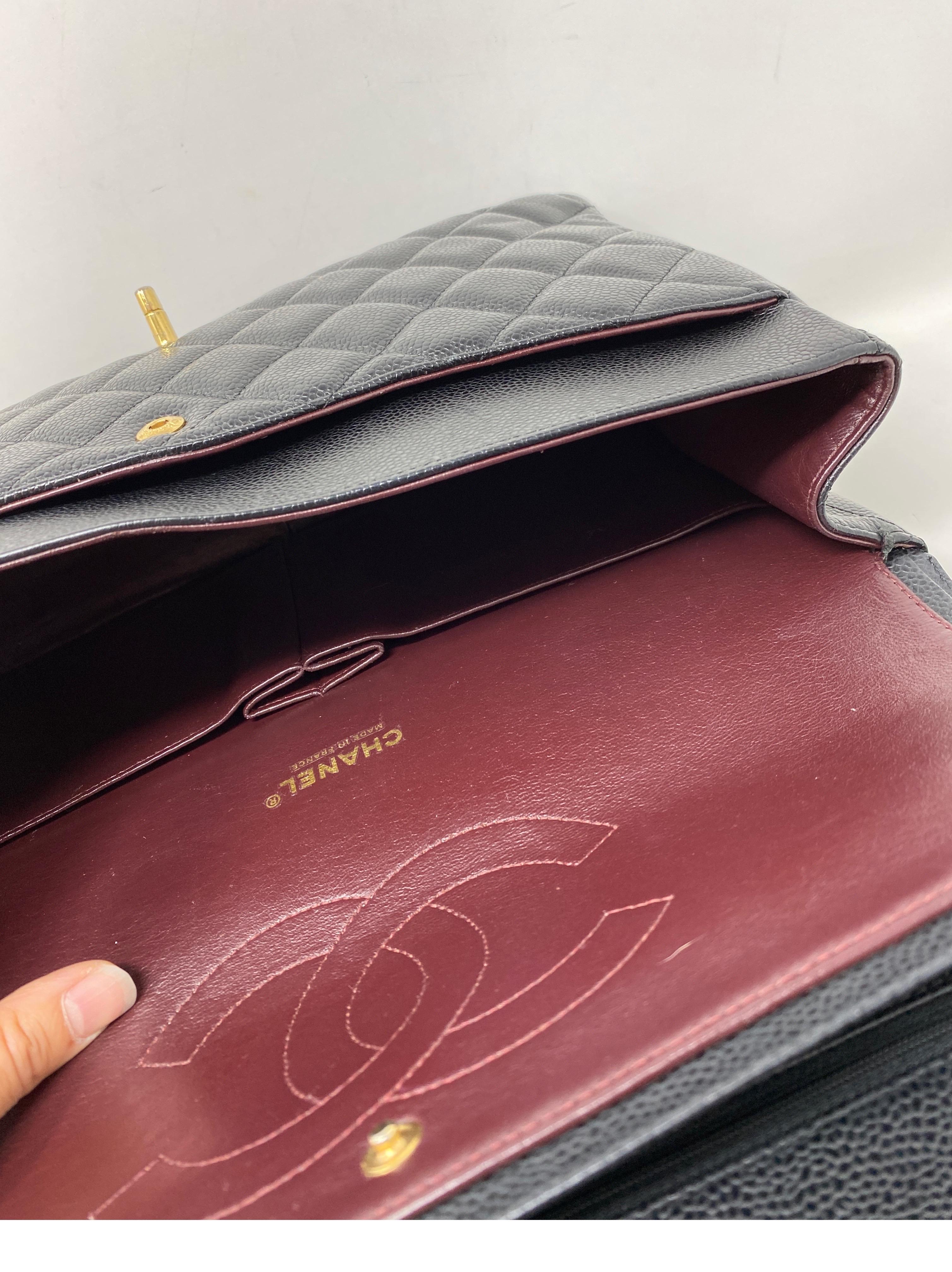 Chanel Black Maxi Double Flap Bag 8