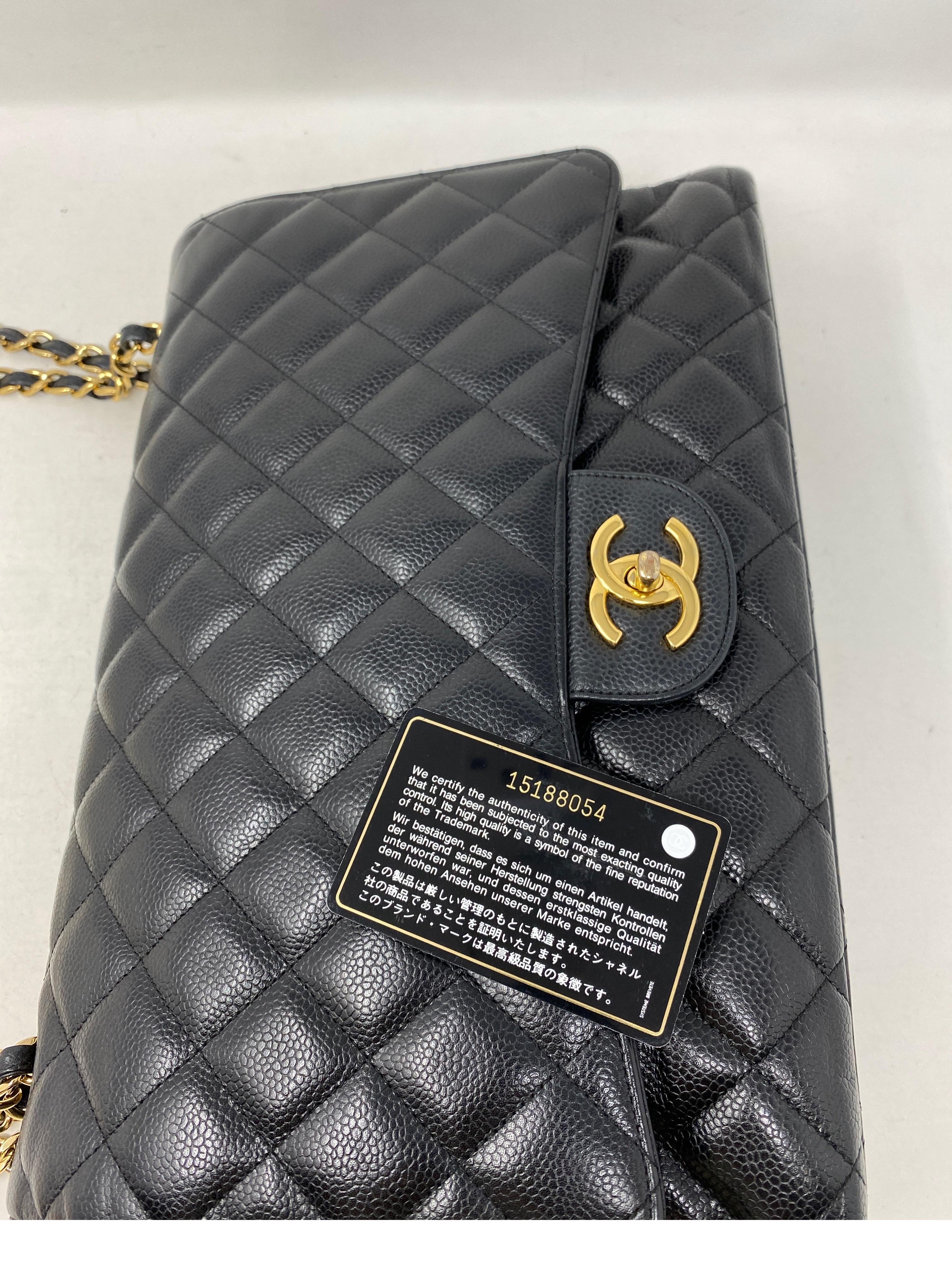 Chanel Black Maxi Double Flap Bag 10