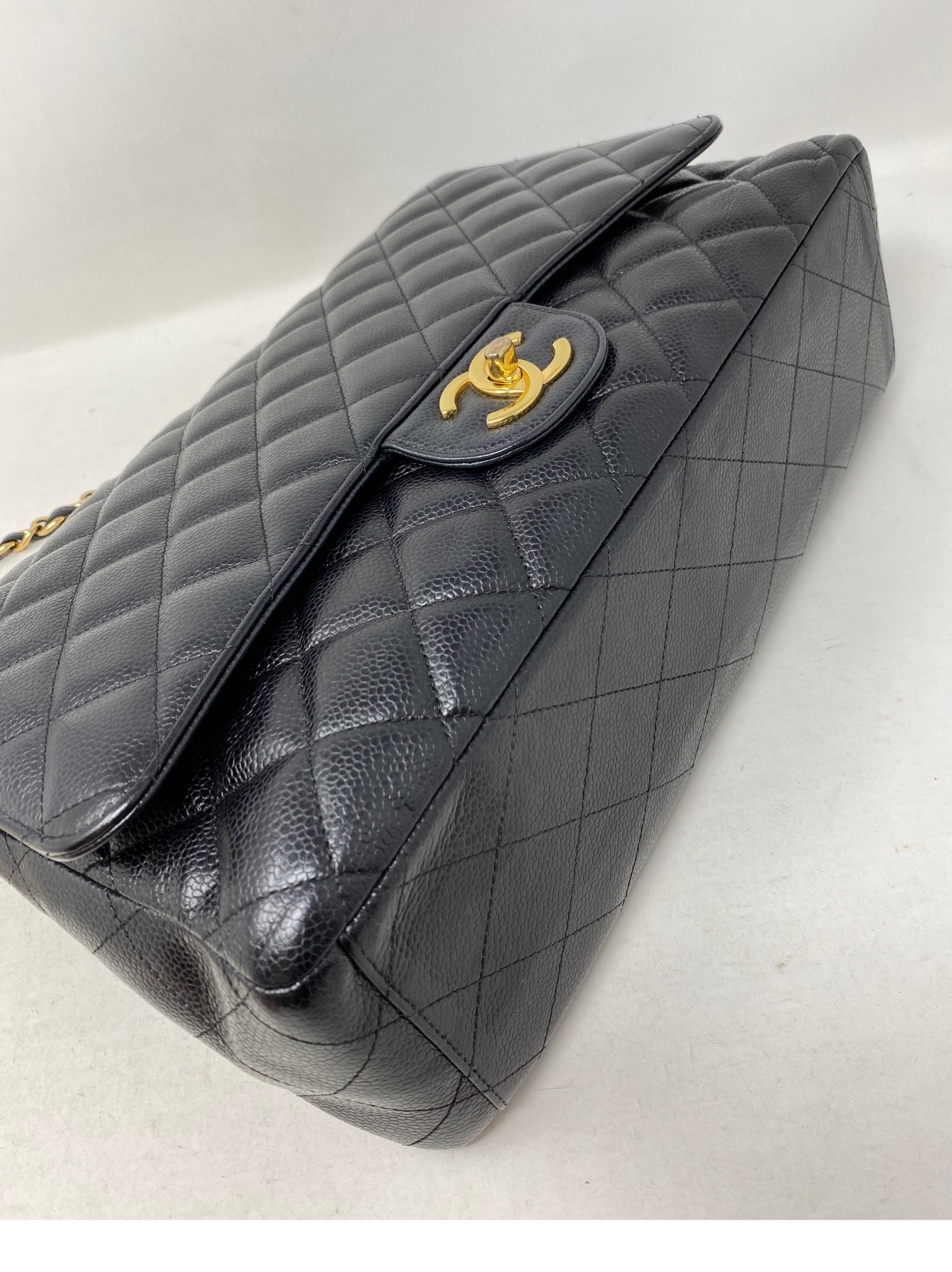 Chanel Black Maxi Double Flap Bag 12