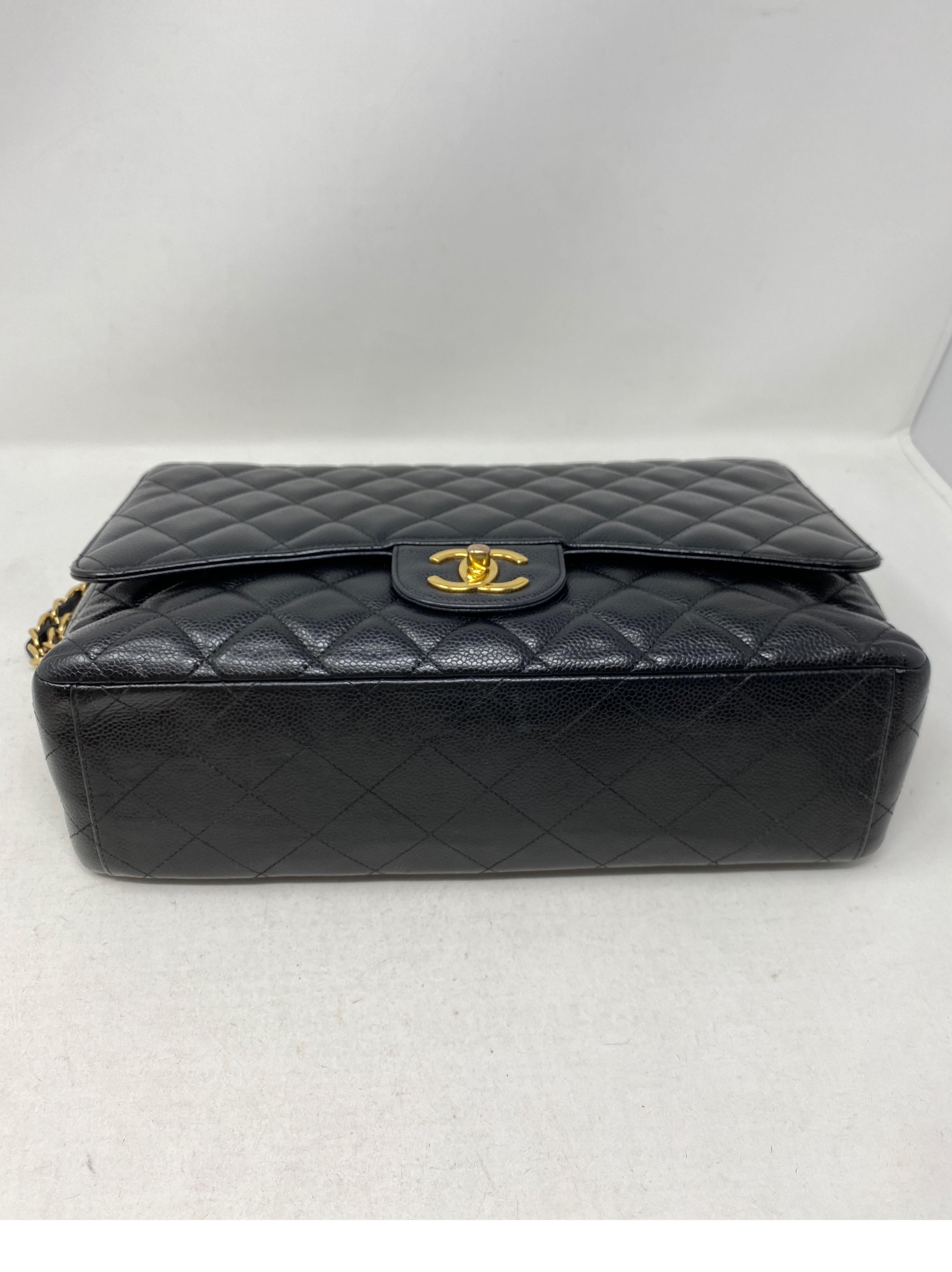 Chanel Black Maxi Double Flap Bag 13