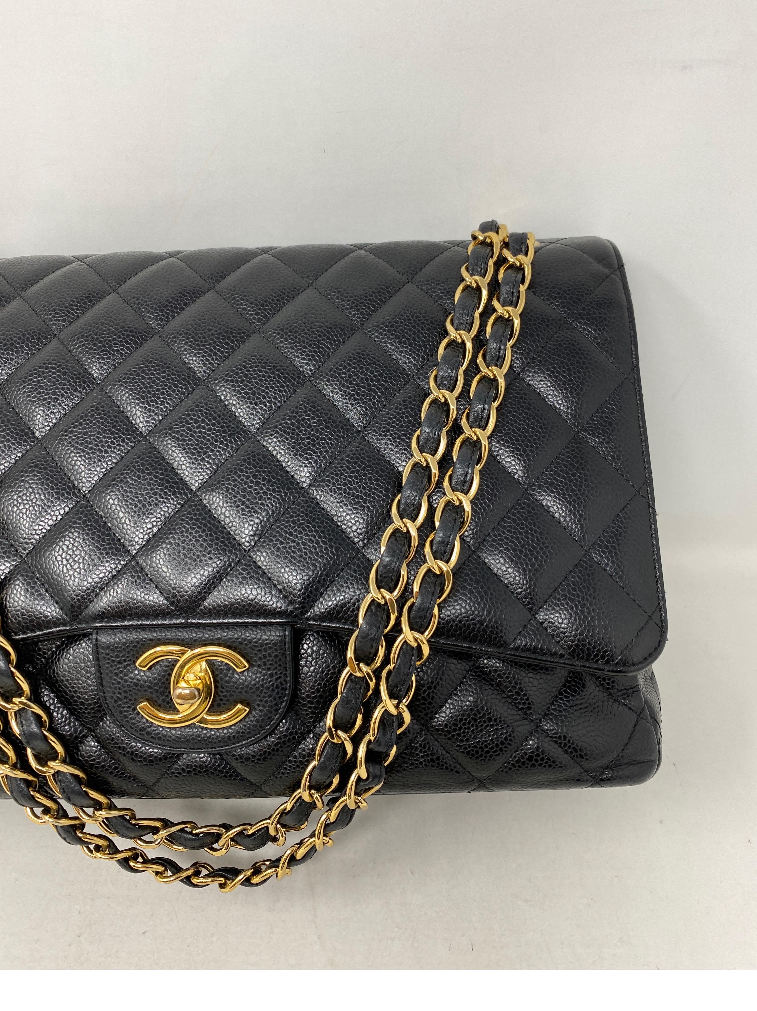 Chanel Black Maxi Double Flap Bag In Good Condition In Athens, GA