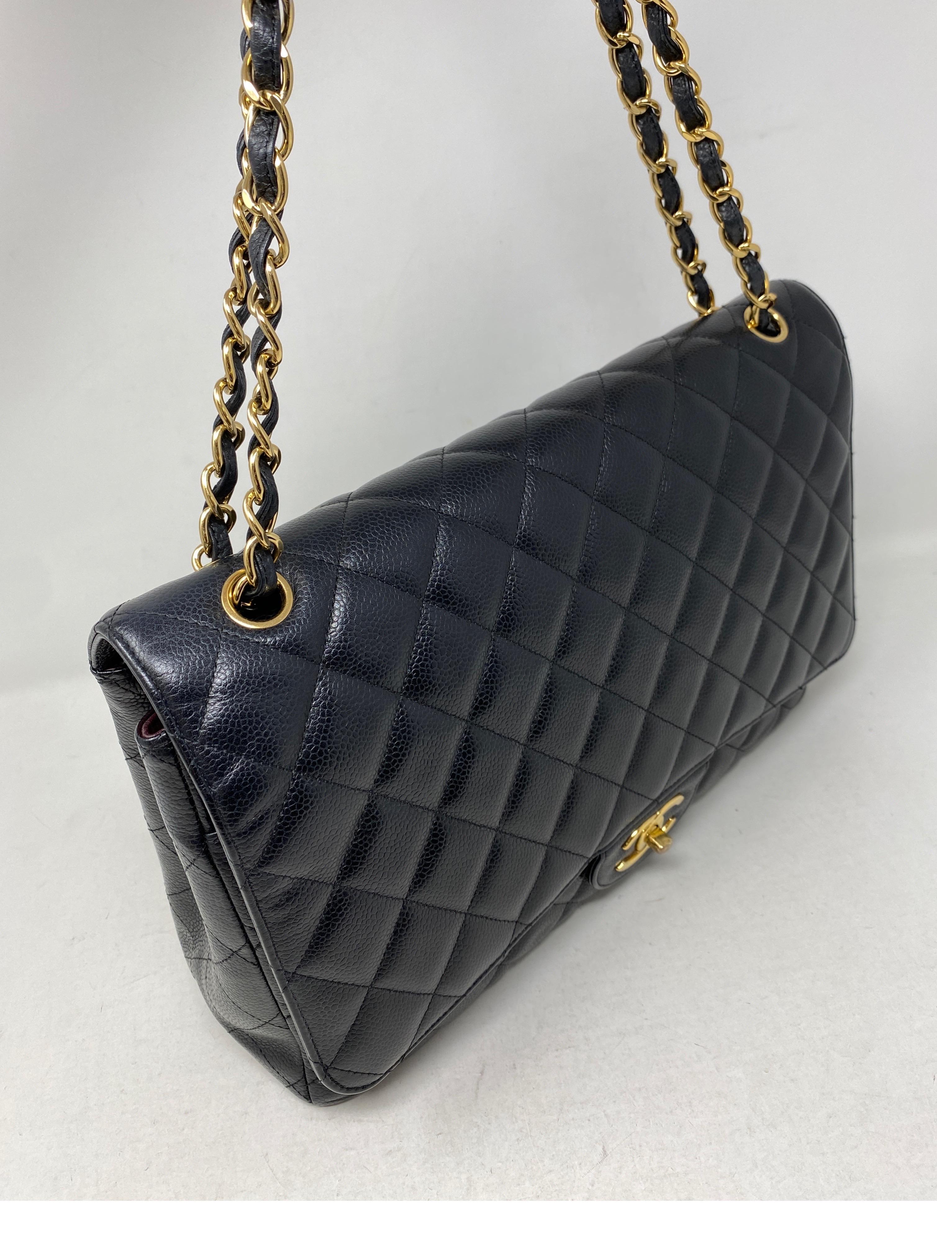 Chanel Black Maxi Double Flap Bag 2