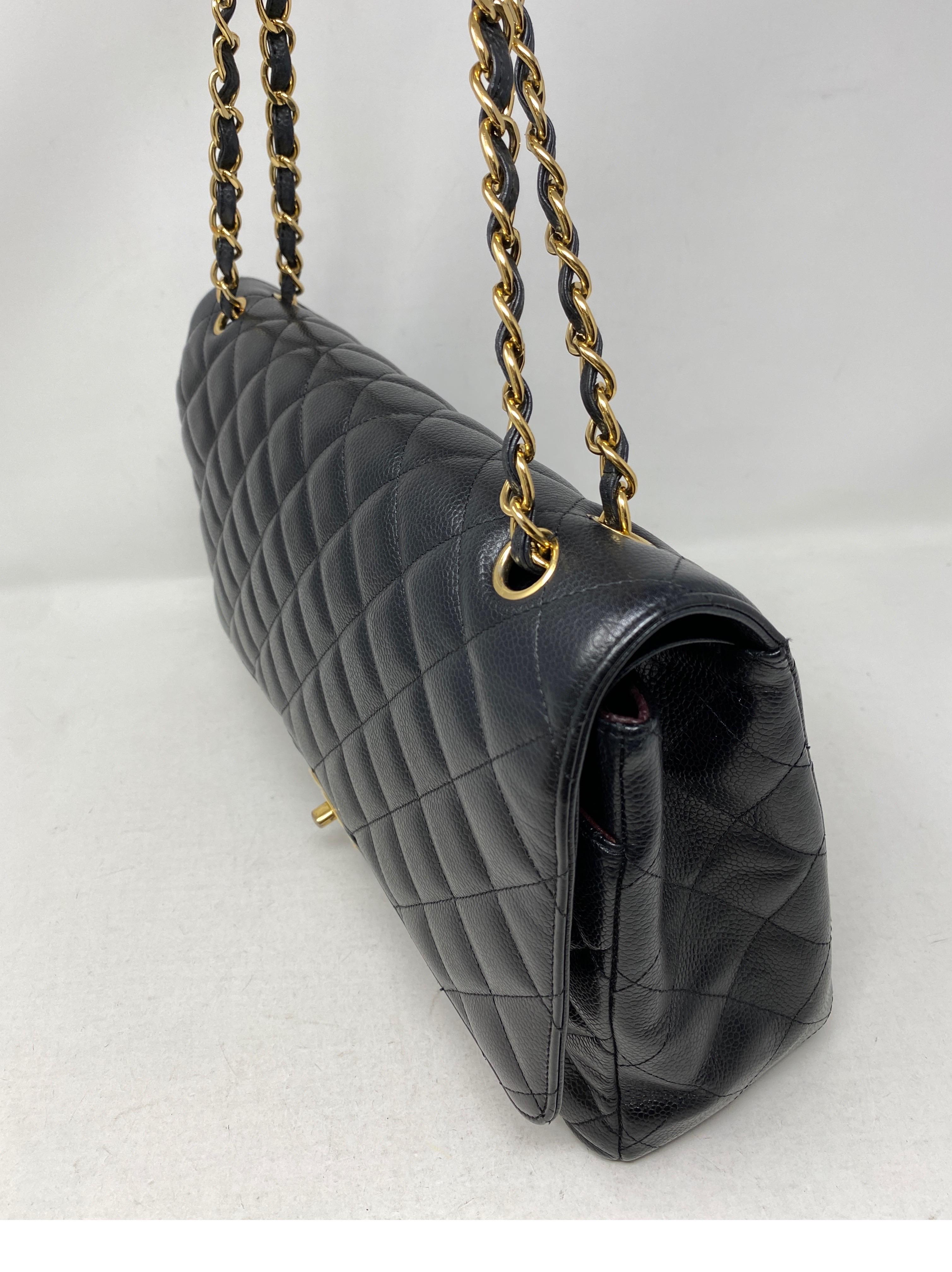 Chanel Black Maxi Double Flap Bag 3