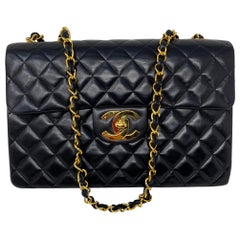 Chanel Black Maxi Lambskin Flap Bag