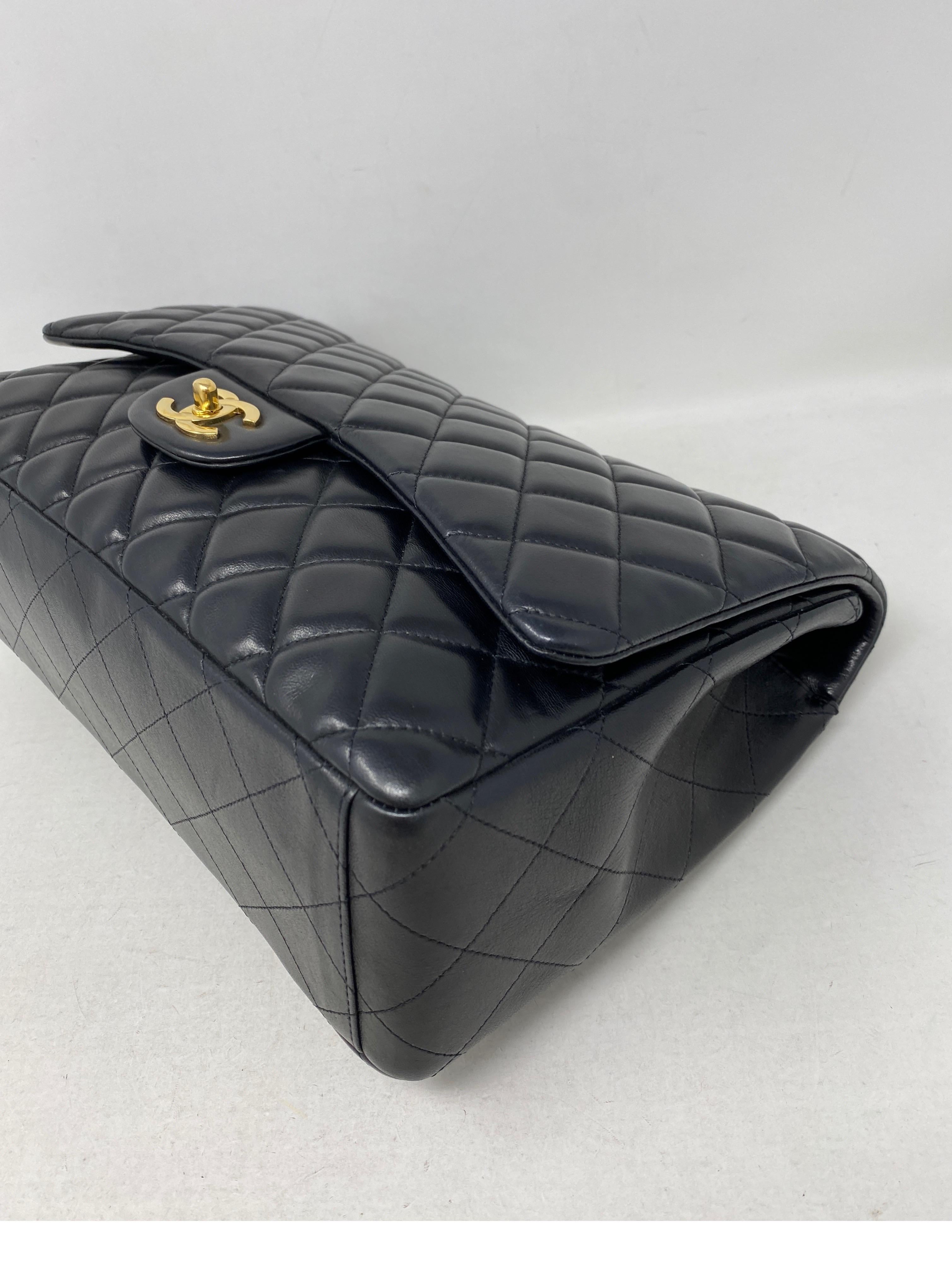 Chanel Black Maxi Lambskin Single Flap Bag  5