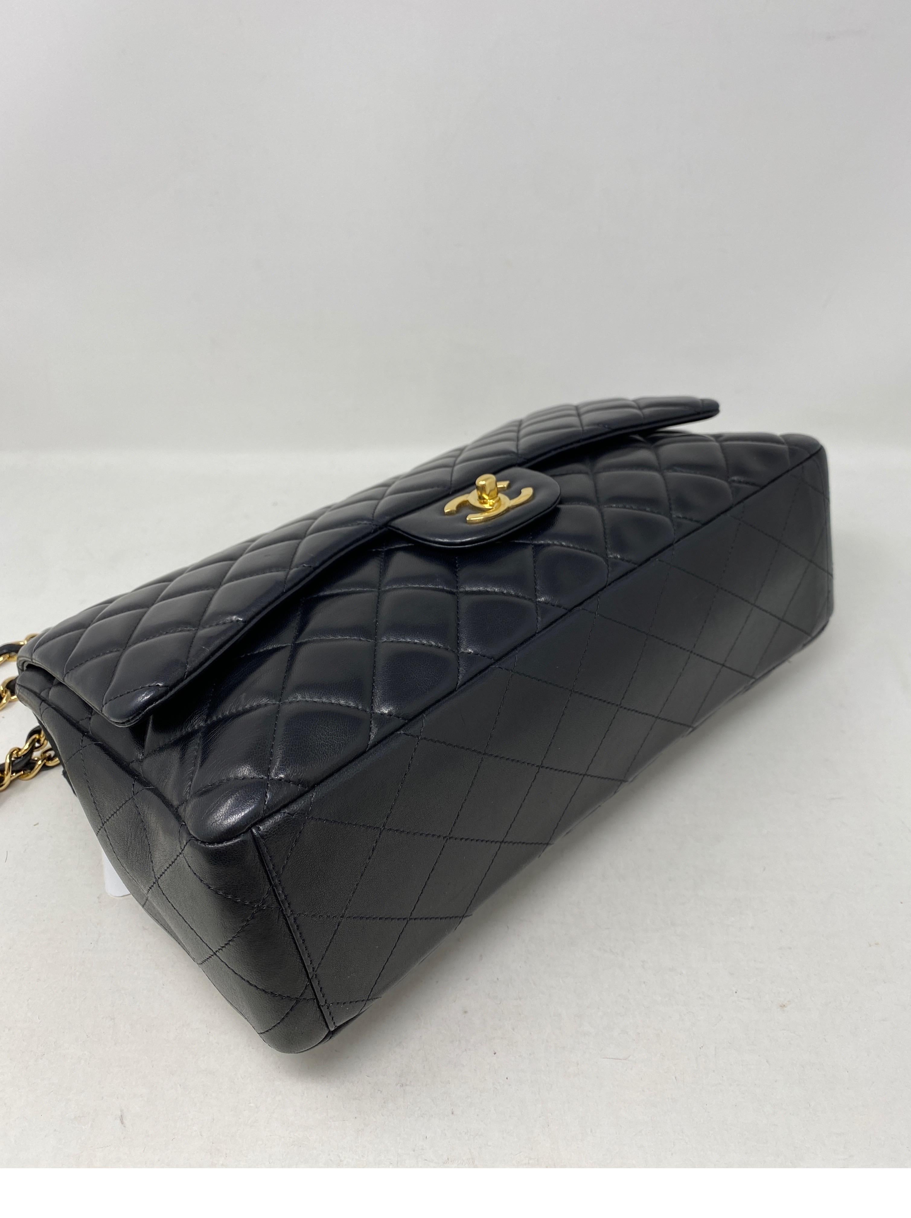 Chanel Black Maxi Lambskin Single Flap Bag  3