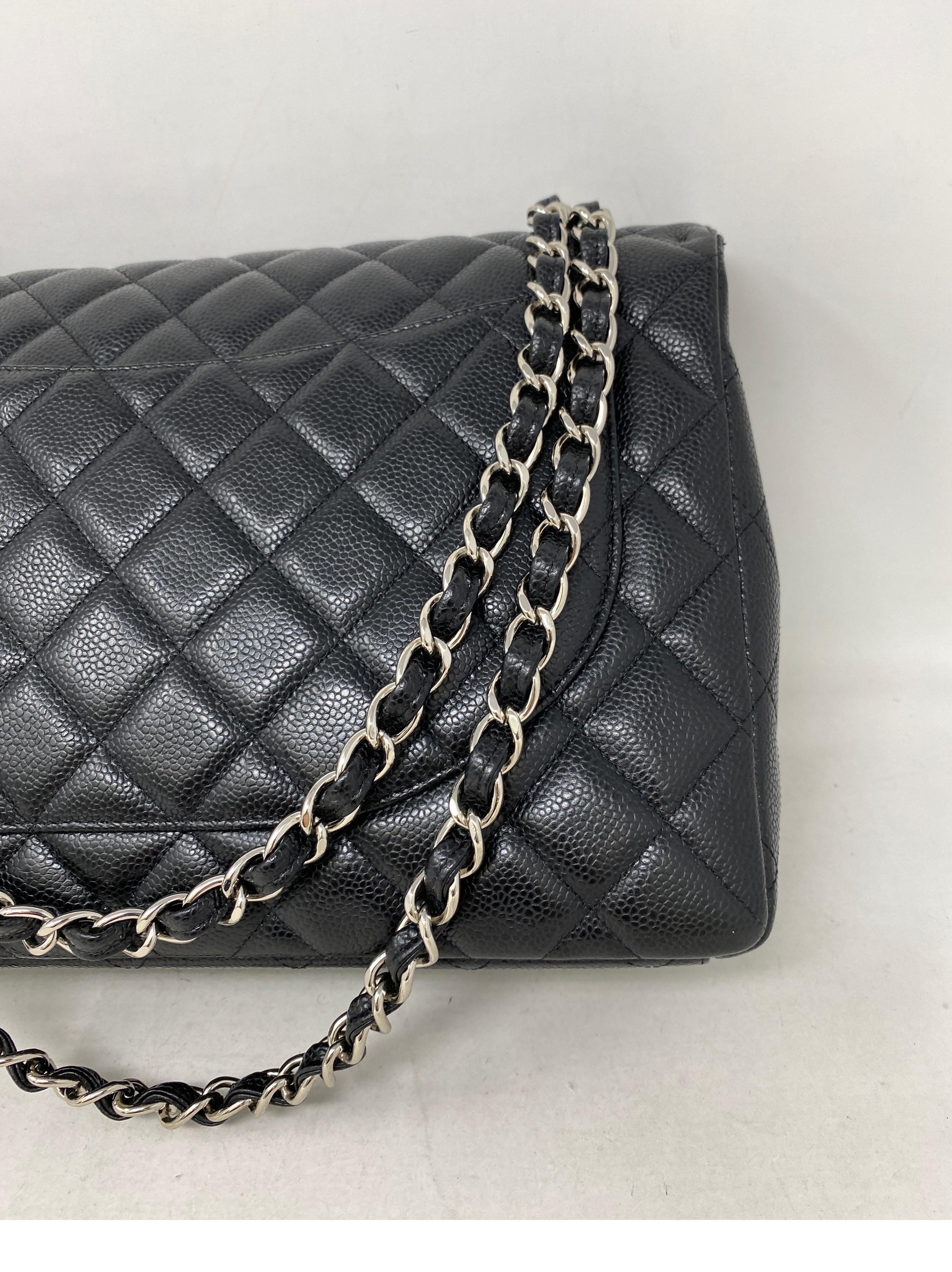 Chanel Black Maxi Single Flap Bag  3