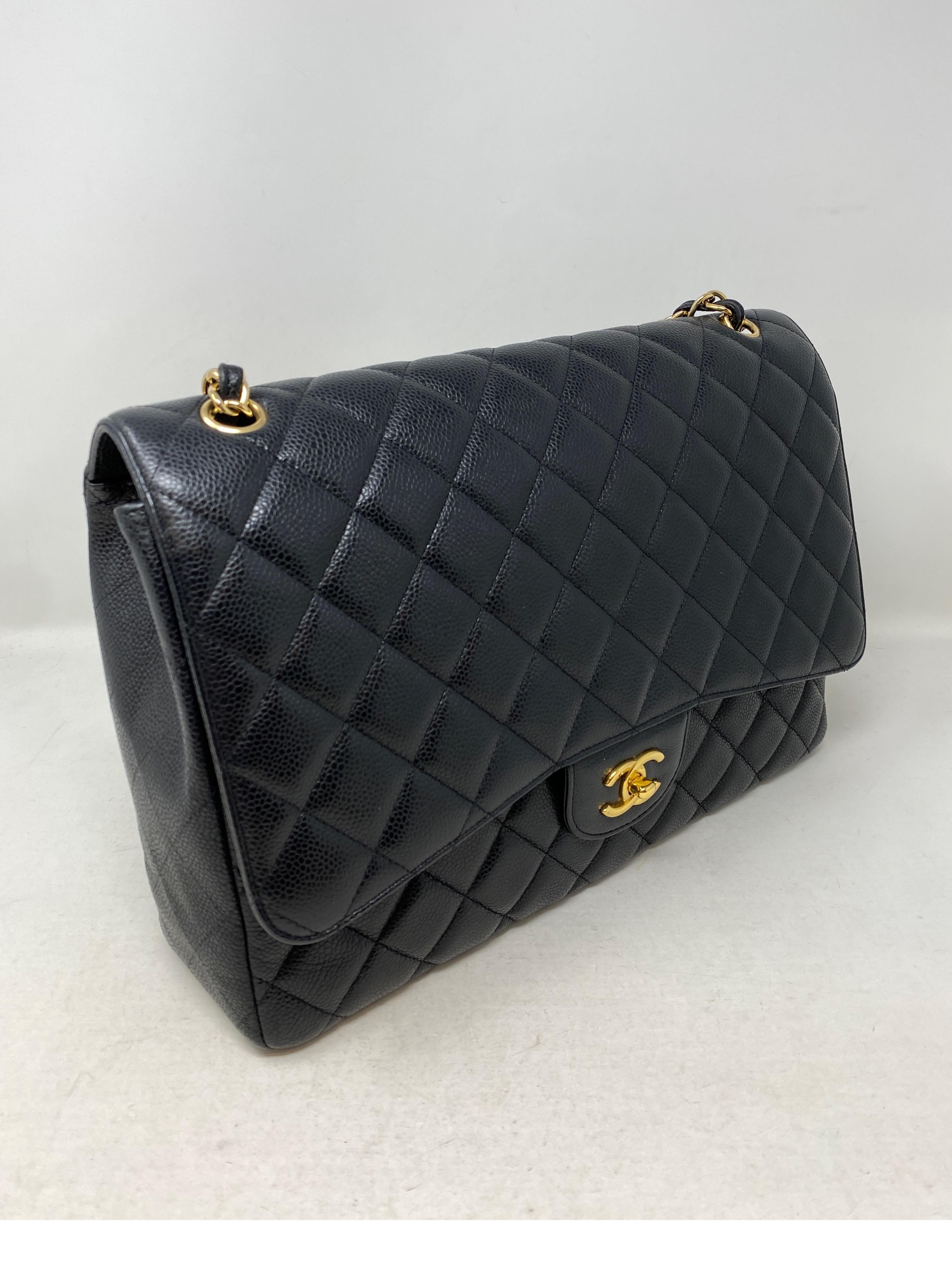 Chanel Black Maxi Single Flap Bag  8