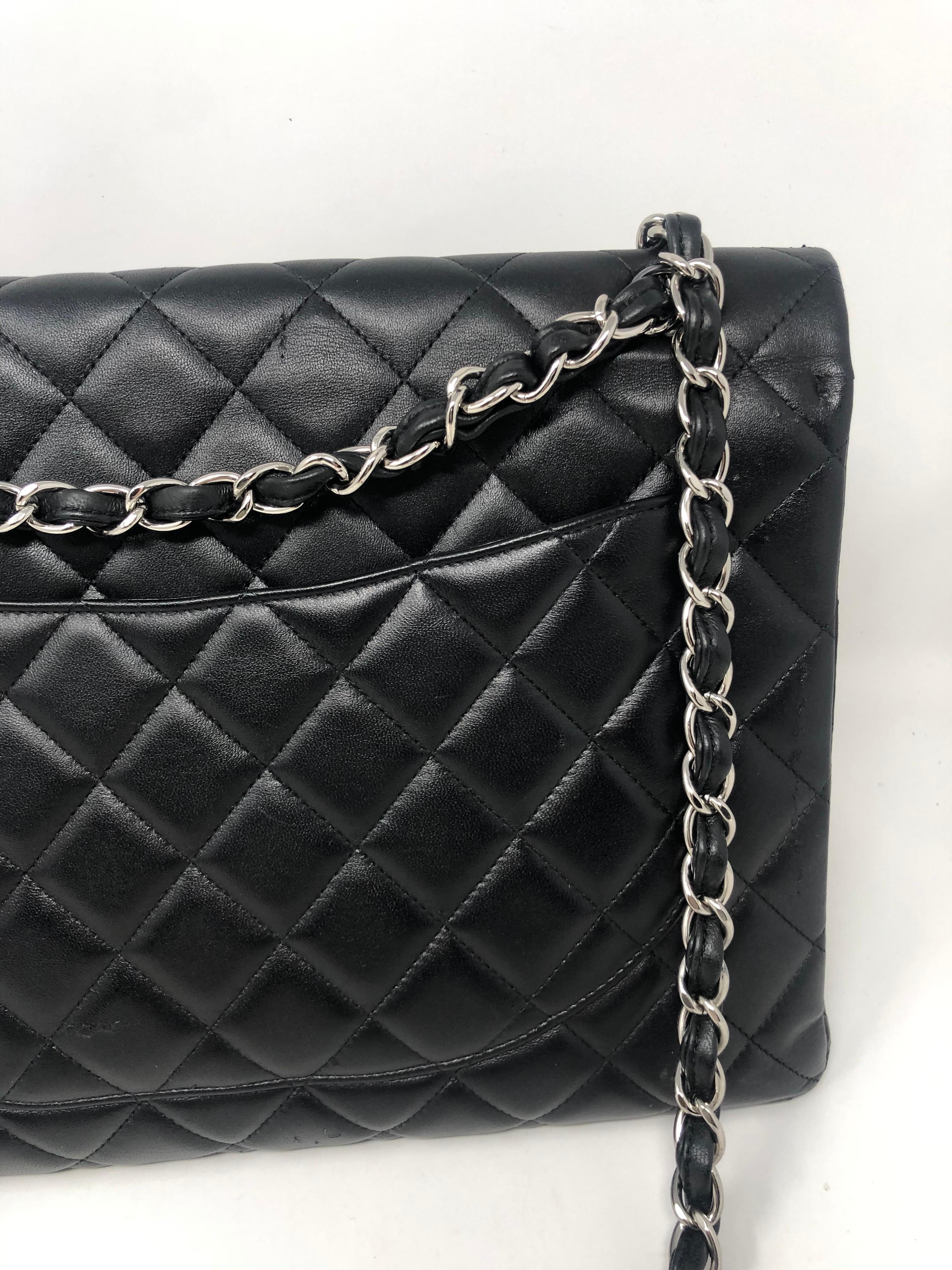 Chanel Black Maxi Single Flap Bag  9