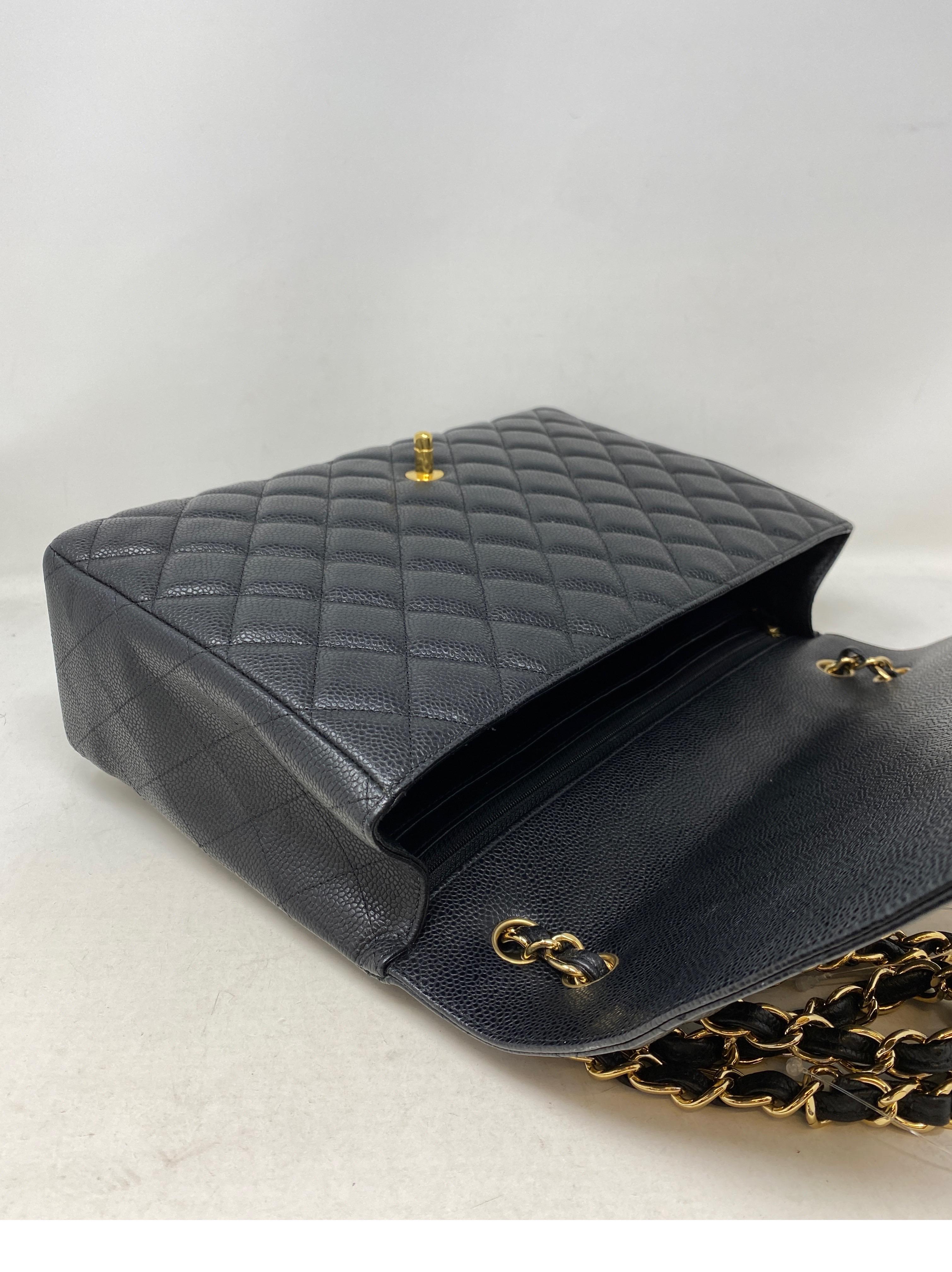 Chanel Black Maxi Single Flap Bag  12