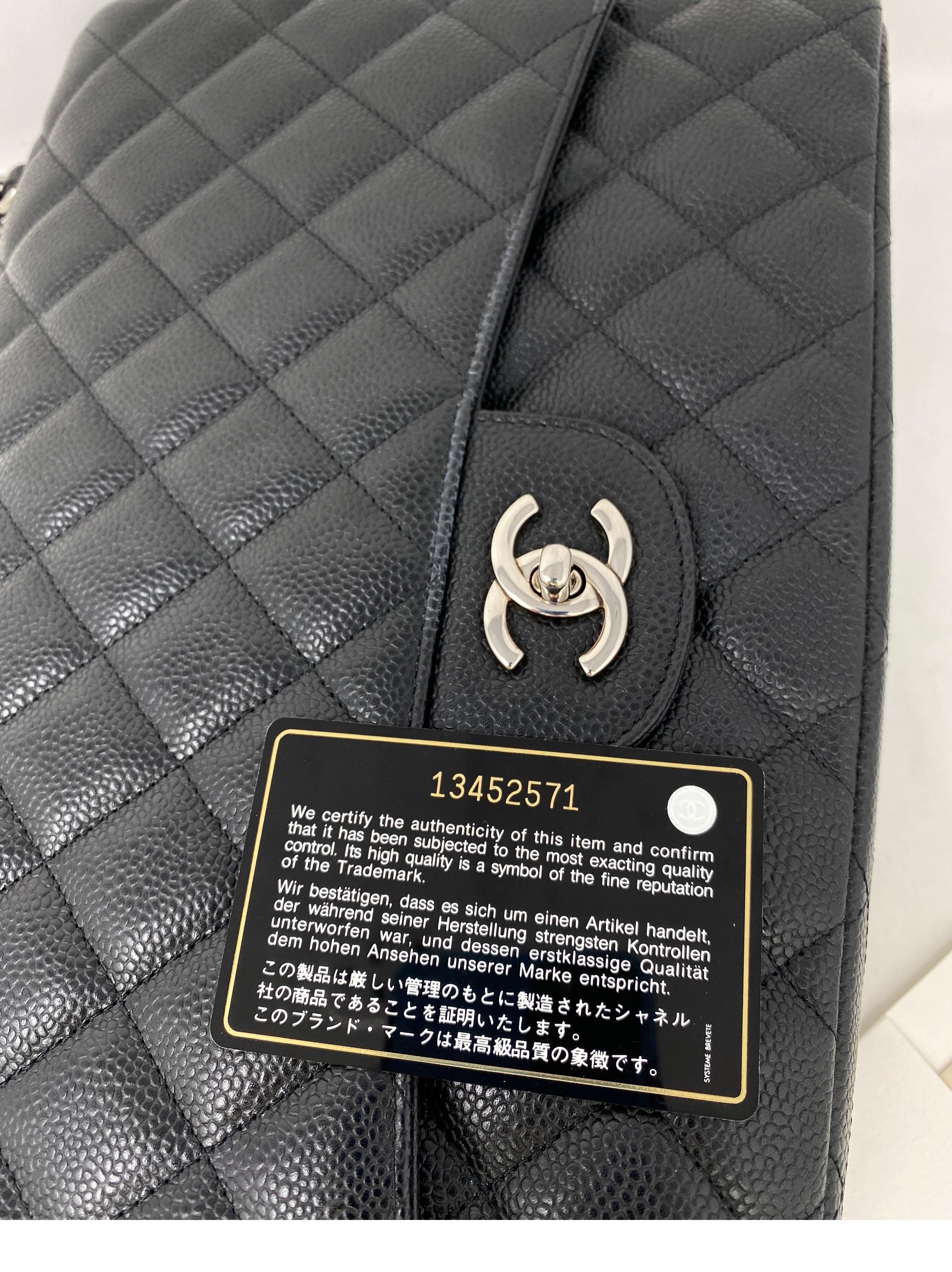 Chanel Black Maxi Single Flap Bag  10