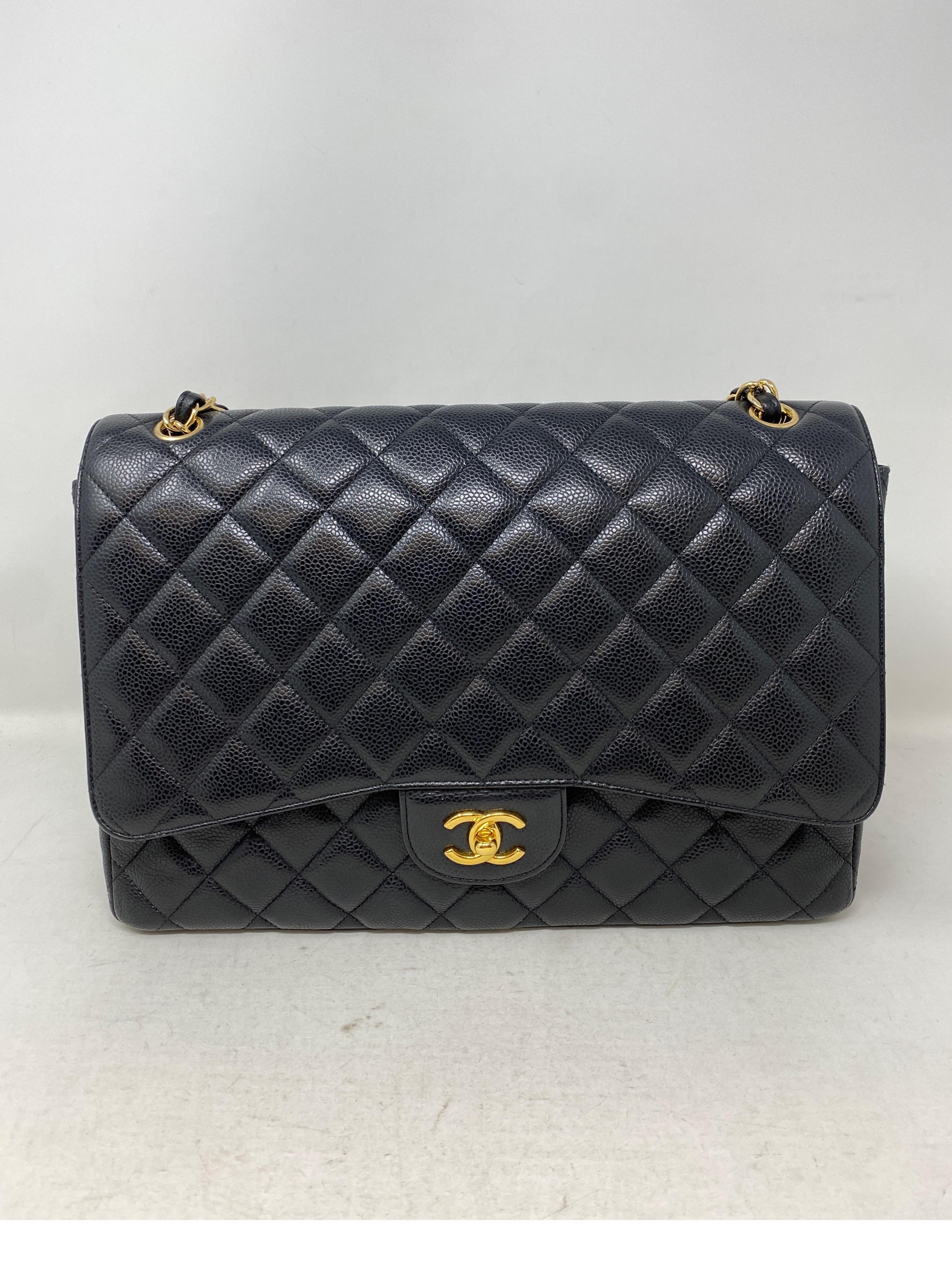 Chanel Black Maxi Single Flap Bag  16