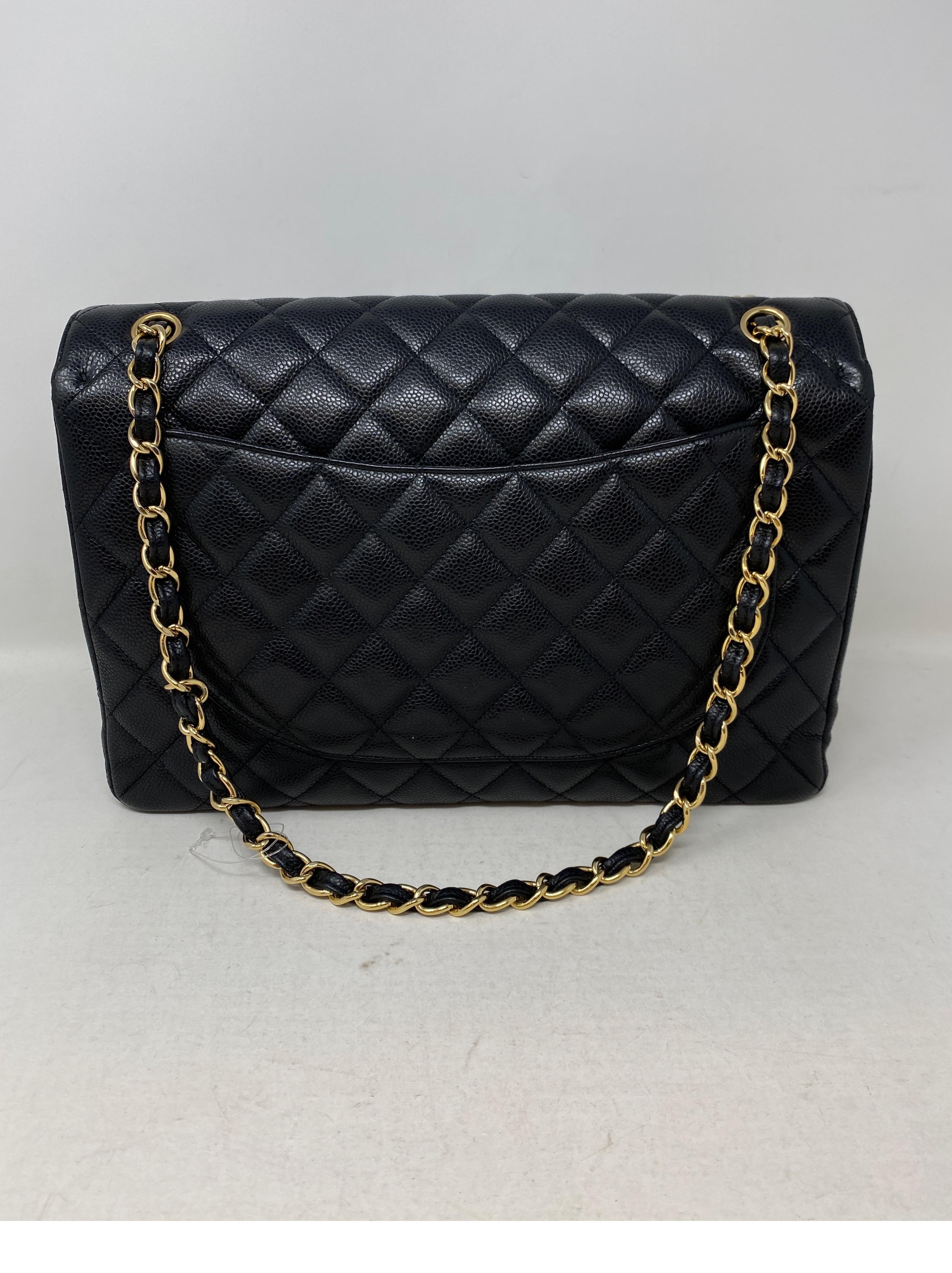Chanel Black Maxi Single Flap Bag  1