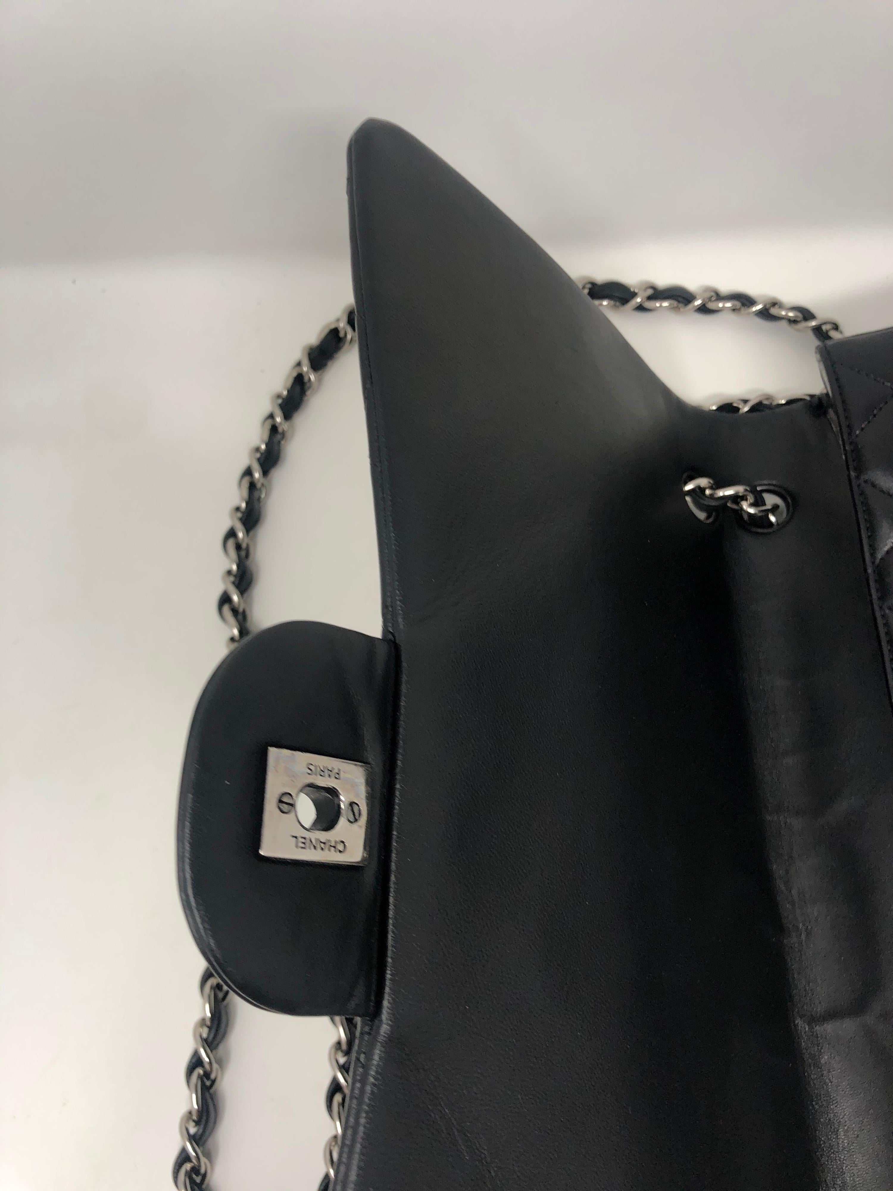 Chanel Black Maxi Single Flap Bag  3