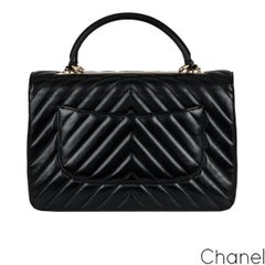 Chanel Schwarz Medium Trendy CC Klappentasche in Schwarz