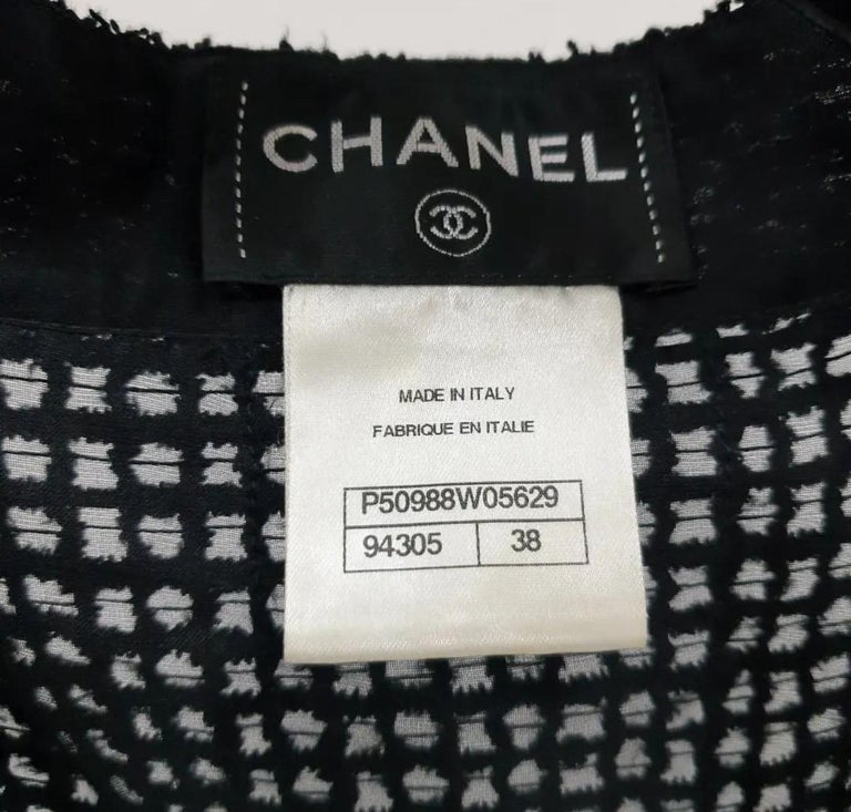 Chanel Black Mesh Applique Camisole Cardigan Twin Set at 1stDibs