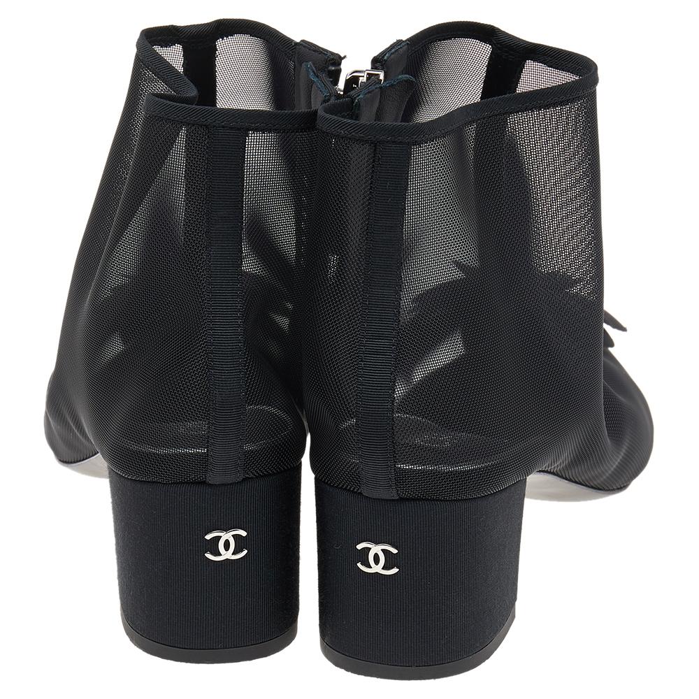 chanel mesh boots