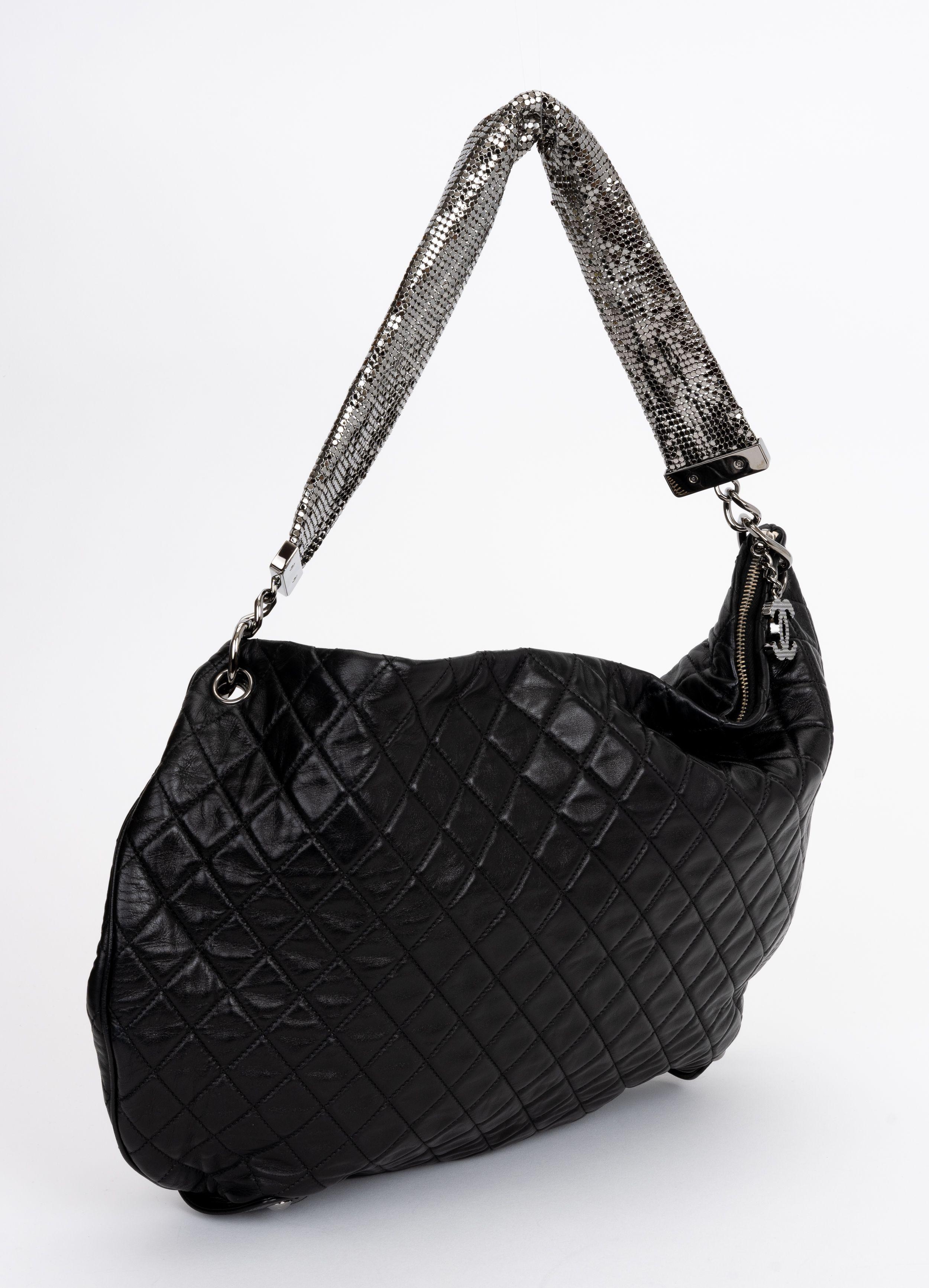 Chanel Black Mesh Chain Mail Bag For Sale 5