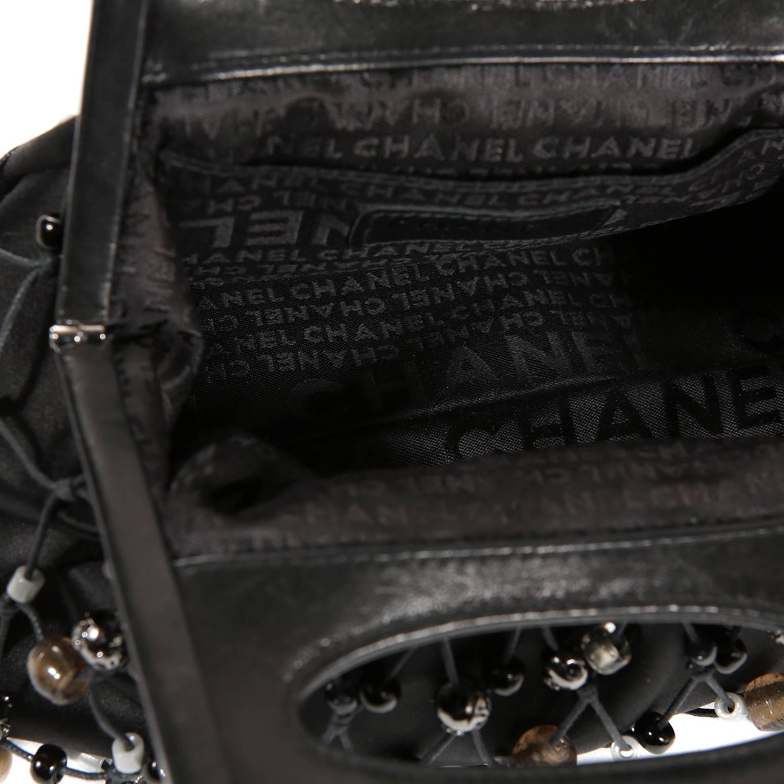 Chanel Black Mesh Evening Bag 4