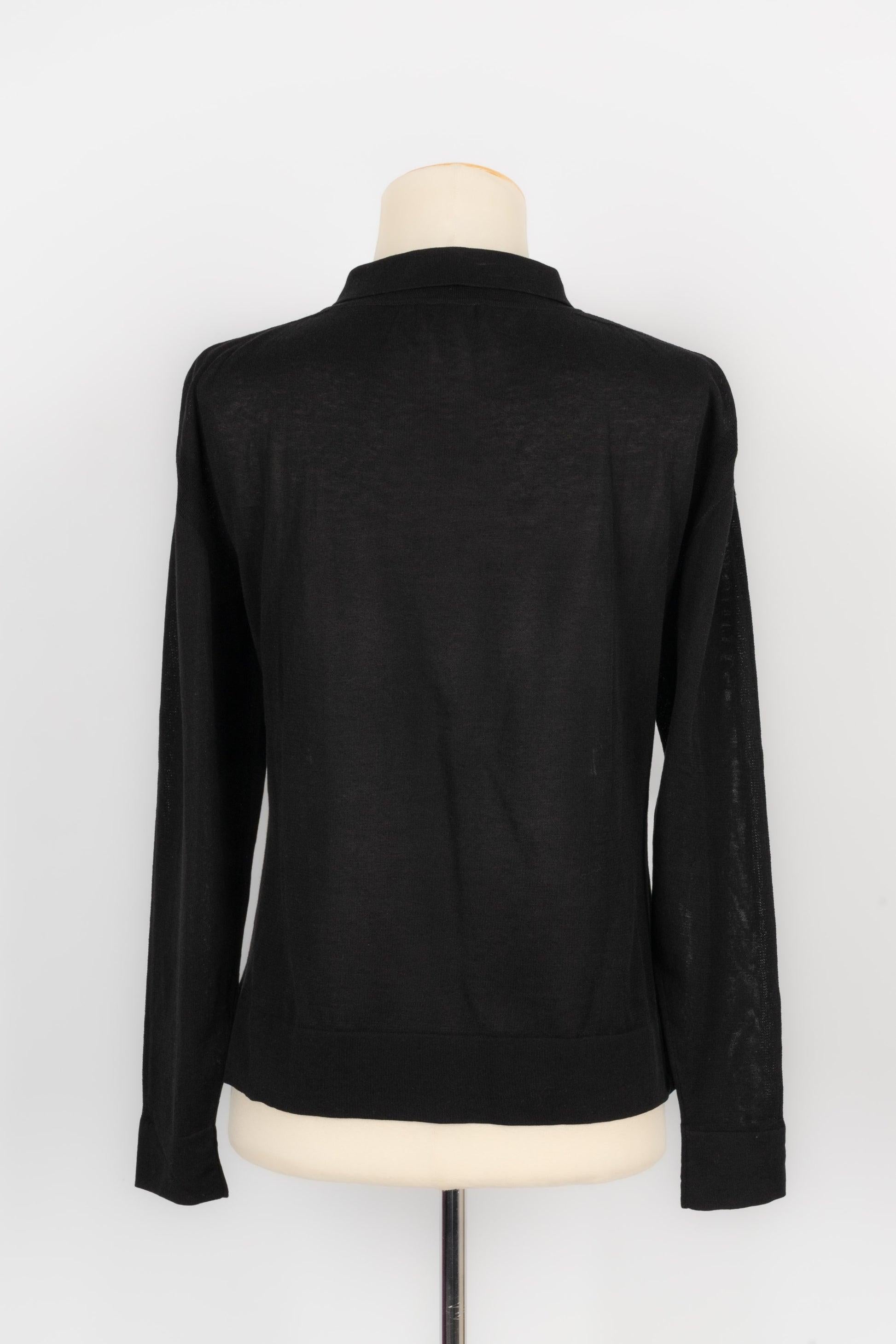 Chanel Black Mesh Top In Excellent Condition For Sale In SAINT-OUEN-SUR-SEINE, FR