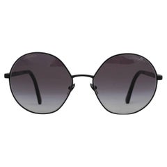 CHANEL Schwarze 4269 ROUND-Sonnenbrille aus Metall