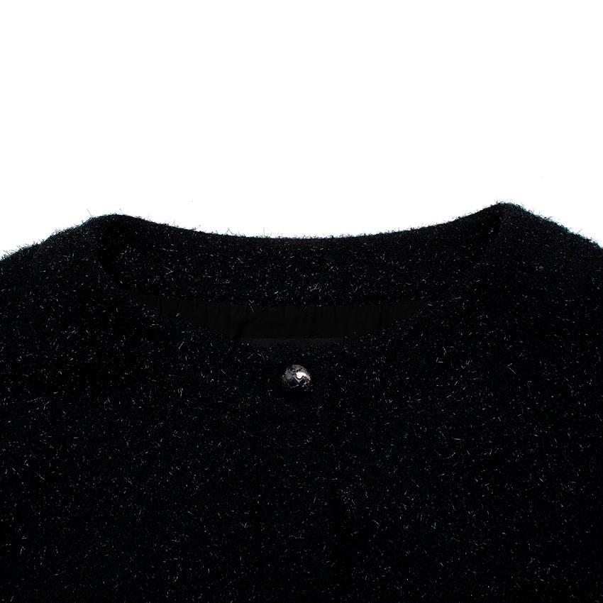 Women's Chanel Black Metallic Boucle Dress Coat For Sale