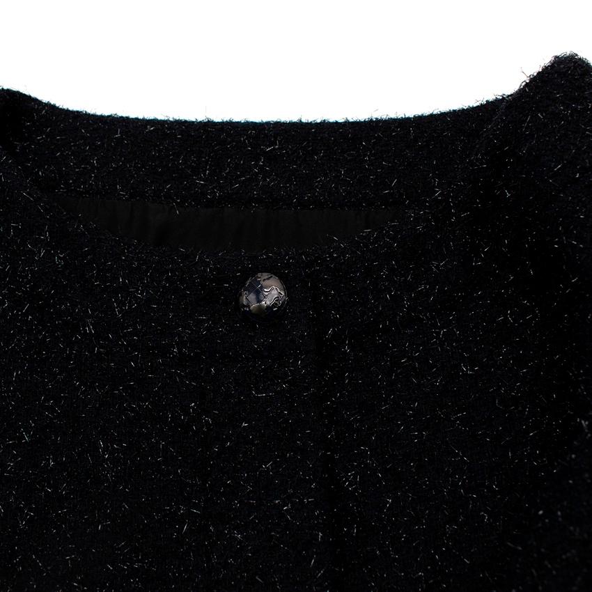 Chanel Abito Cappotto in Bouclè Metallico Nero in vendita 2
