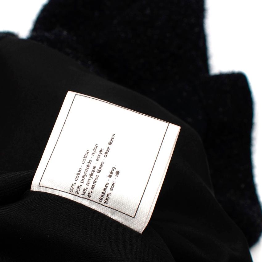 Chanel Black Metallic Boucle Dress Coat For Sale 5