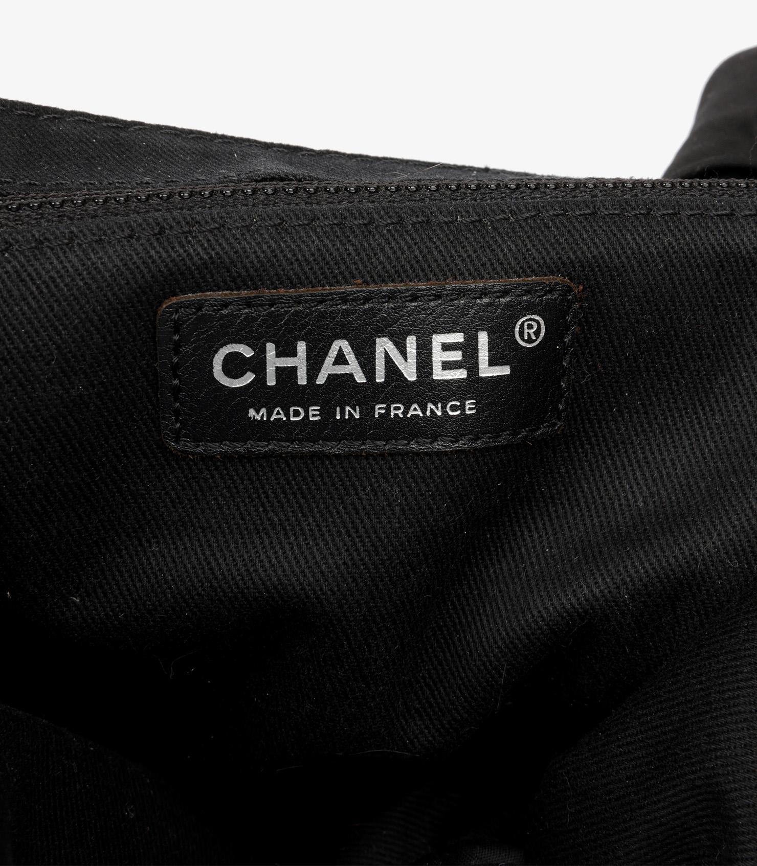 Chanel Black Metallic Caviar Leather Half Moon Timeless Flap Bag 5