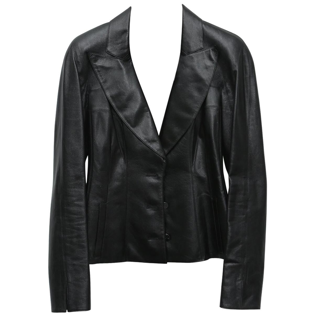 Rococo Black Embellished Leather Jacket at 1stDibs | rococo jacket