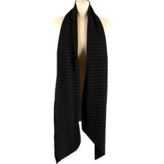 Chanel Black Metallic Woven Embellished Scarf