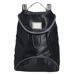 Chanel Mochila negra de microfibra Mini Mesh Sport Gym Nylon
