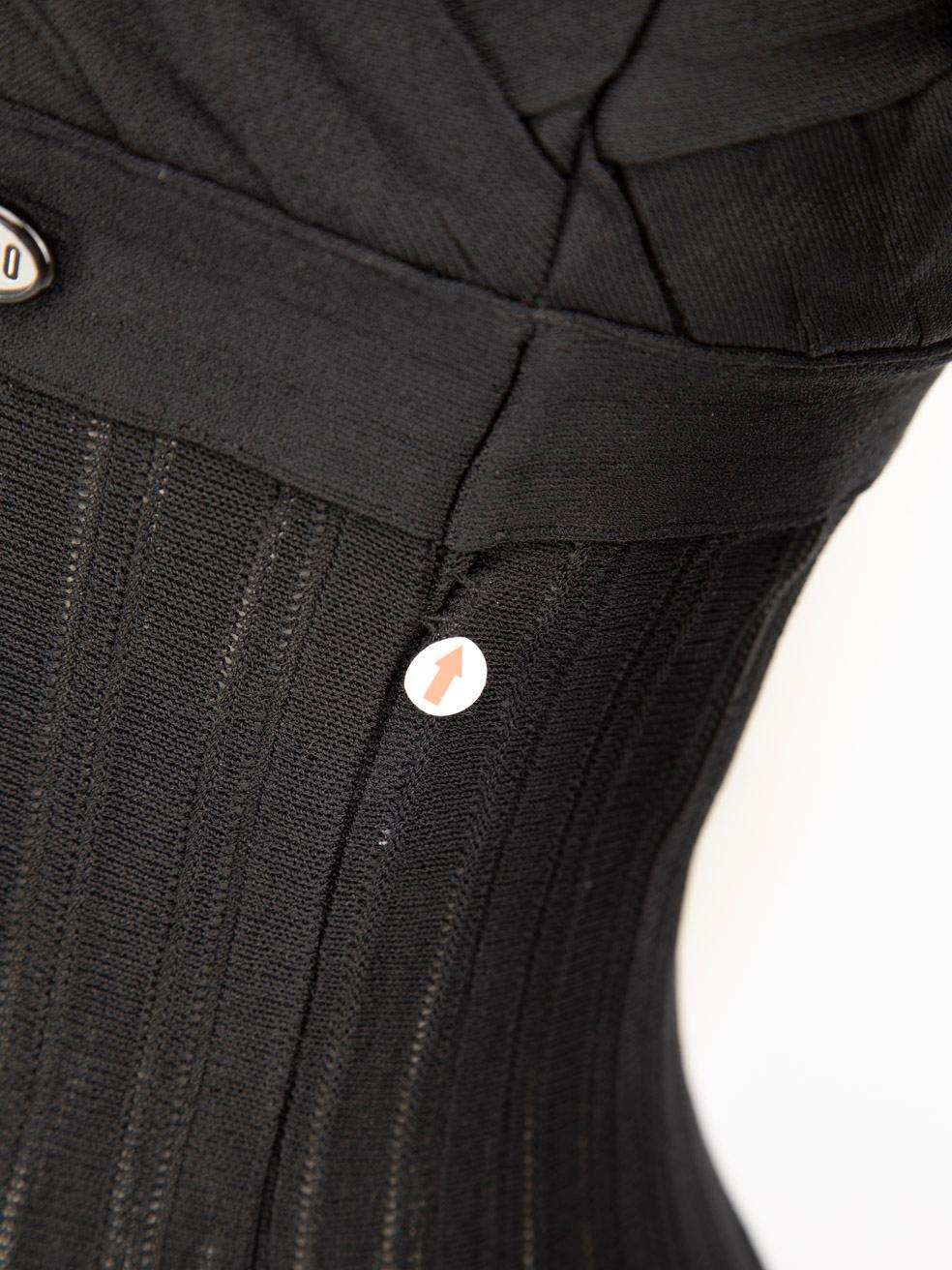 Chanel Black Midi Sleeveless Woven Detail Dress Size M 1