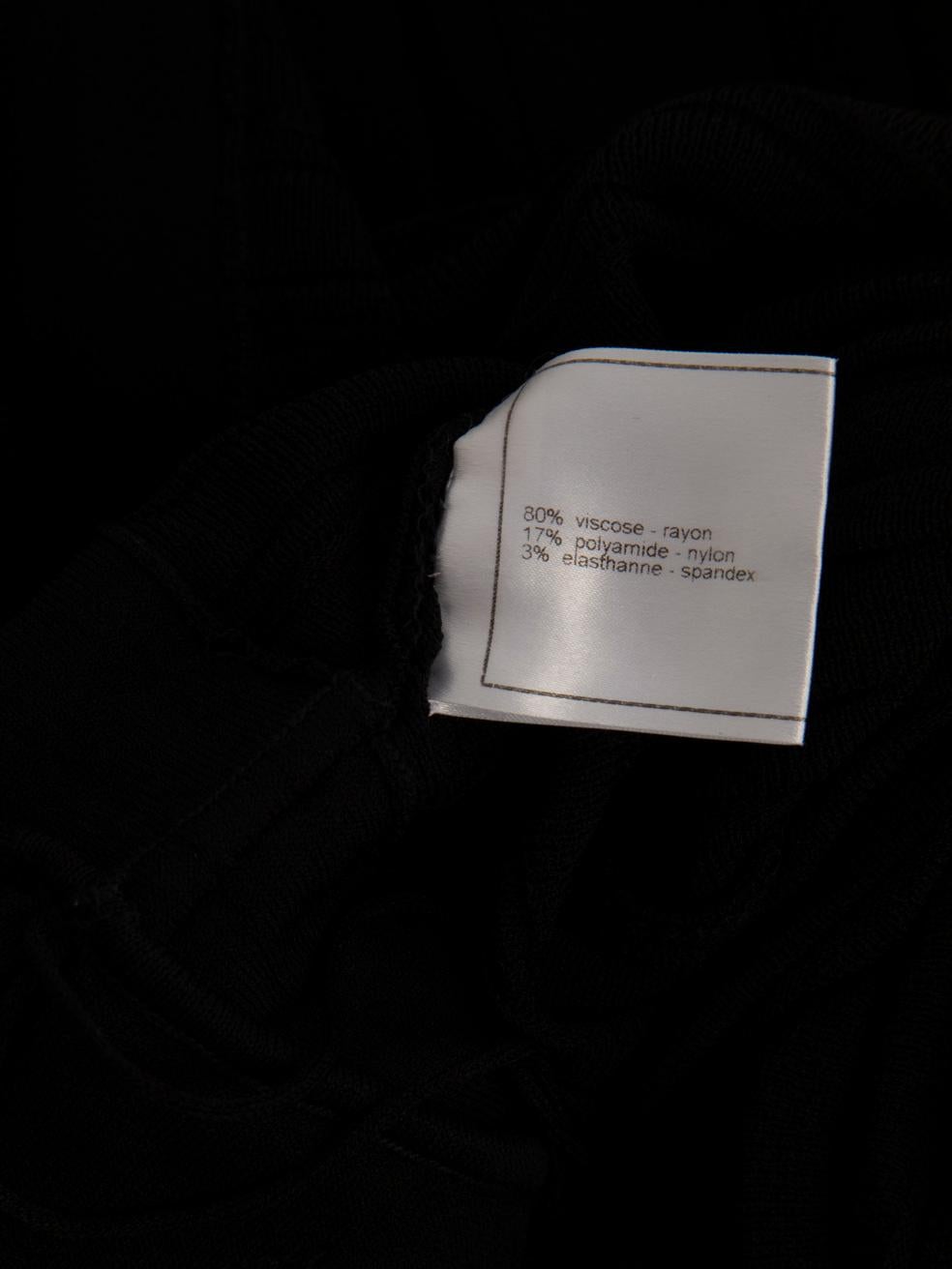 Chanel Schwarzes ärmelloses Midikleid mit gewebtem Detail Größe M im Angebot 2