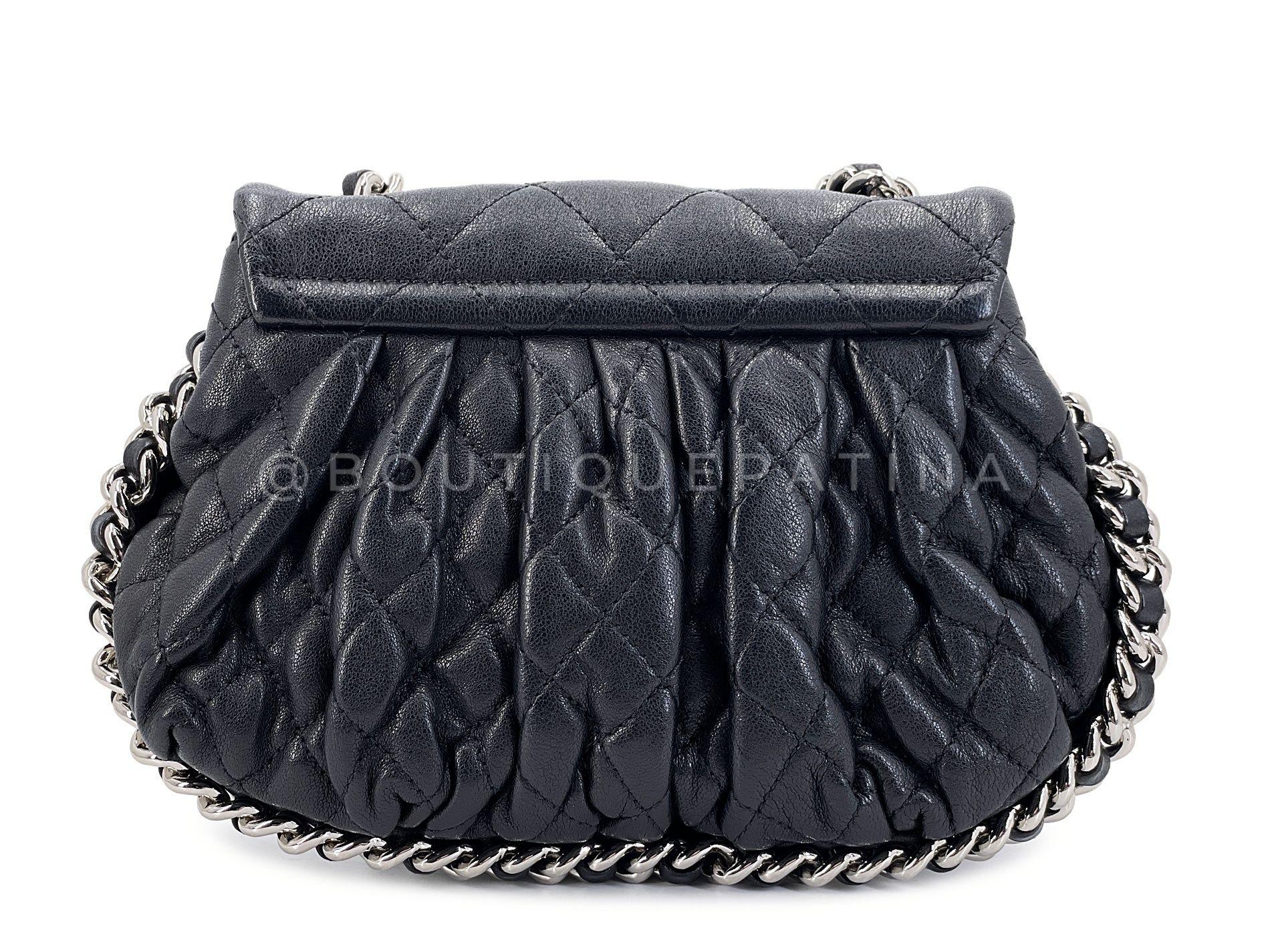 Chanel Black Mini Chain Around Flap Crossbody Messenger Bag SHW 68051 1