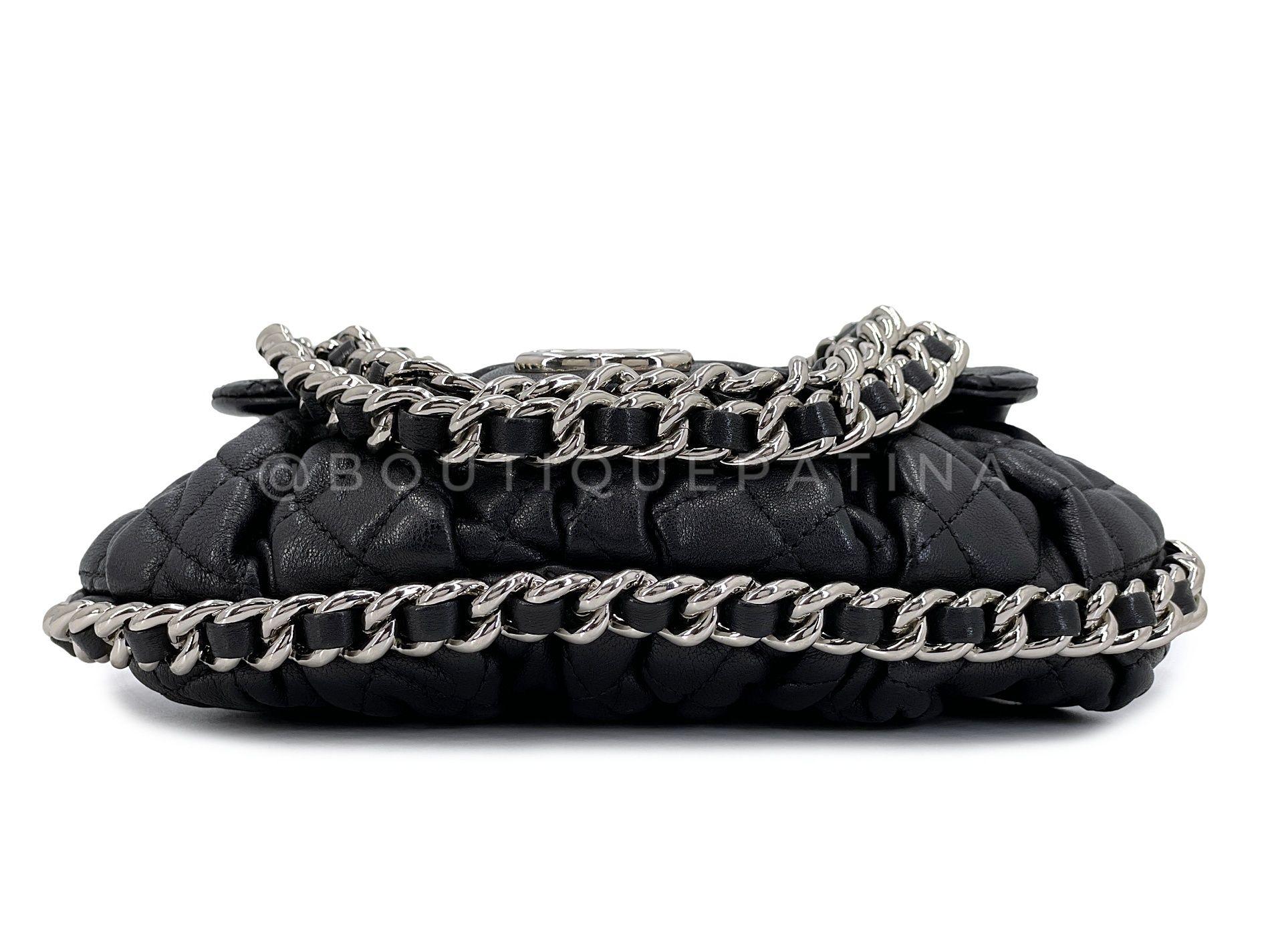 Chanel Black Mini Chain Around Flap Crossbody Messenger Bag SHW 68051 2