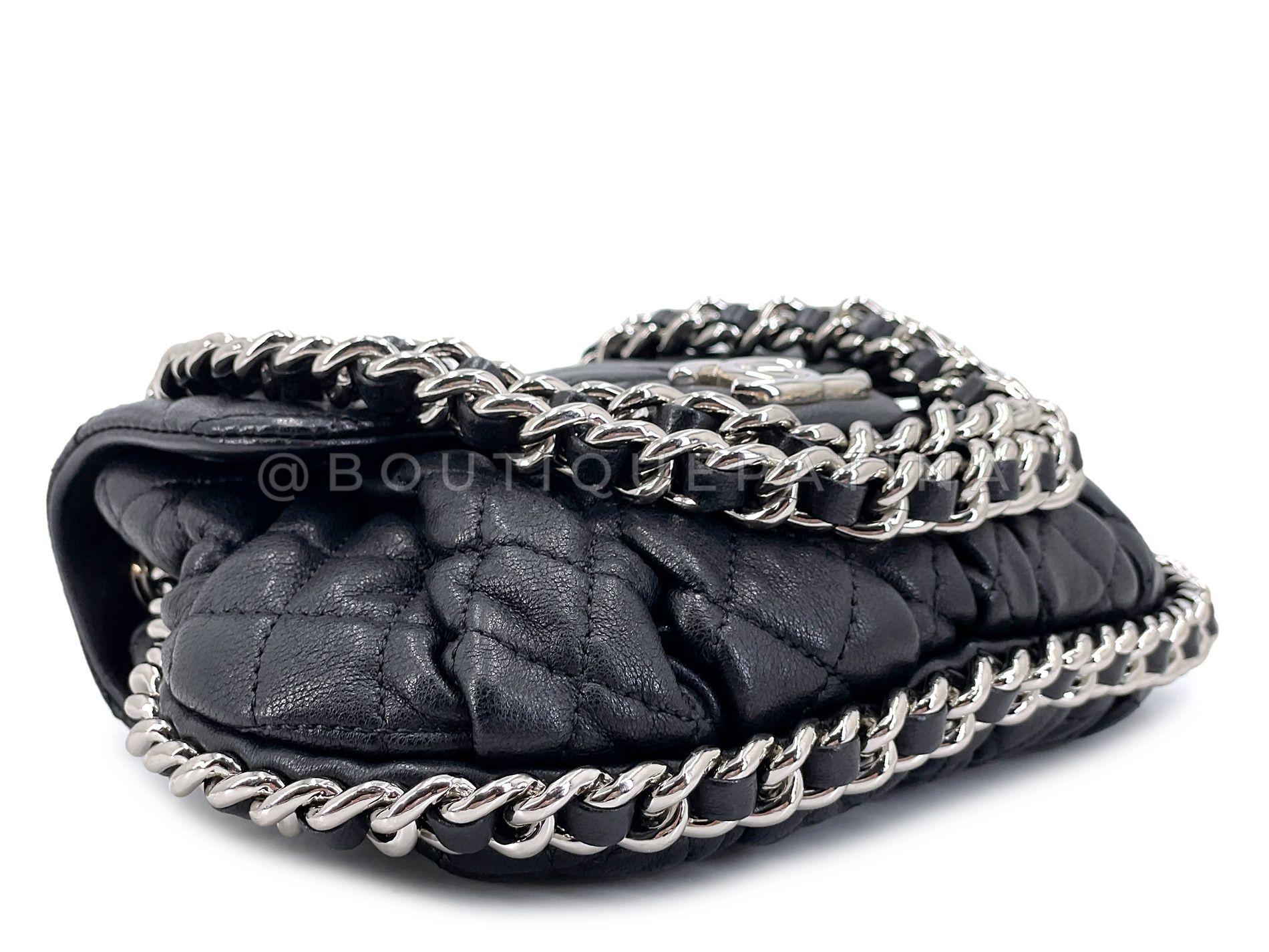 Chanel Black Mini Chain Around Flap Crossbody Messenger Bag SHW 68051 3