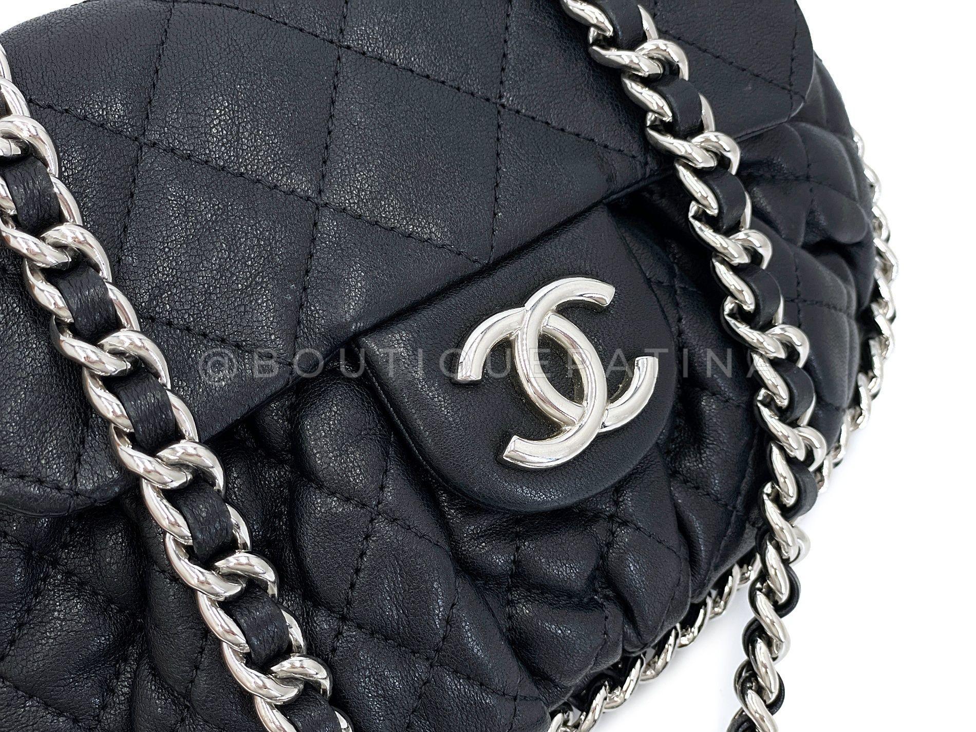 Chanel Black Mini Chain Around Flap Crossbody Messenger Bag SHW 68051 4