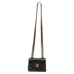 Chanel Black Mini Envelope Flap Quilted Lambskin Leather w/Gold Hardware