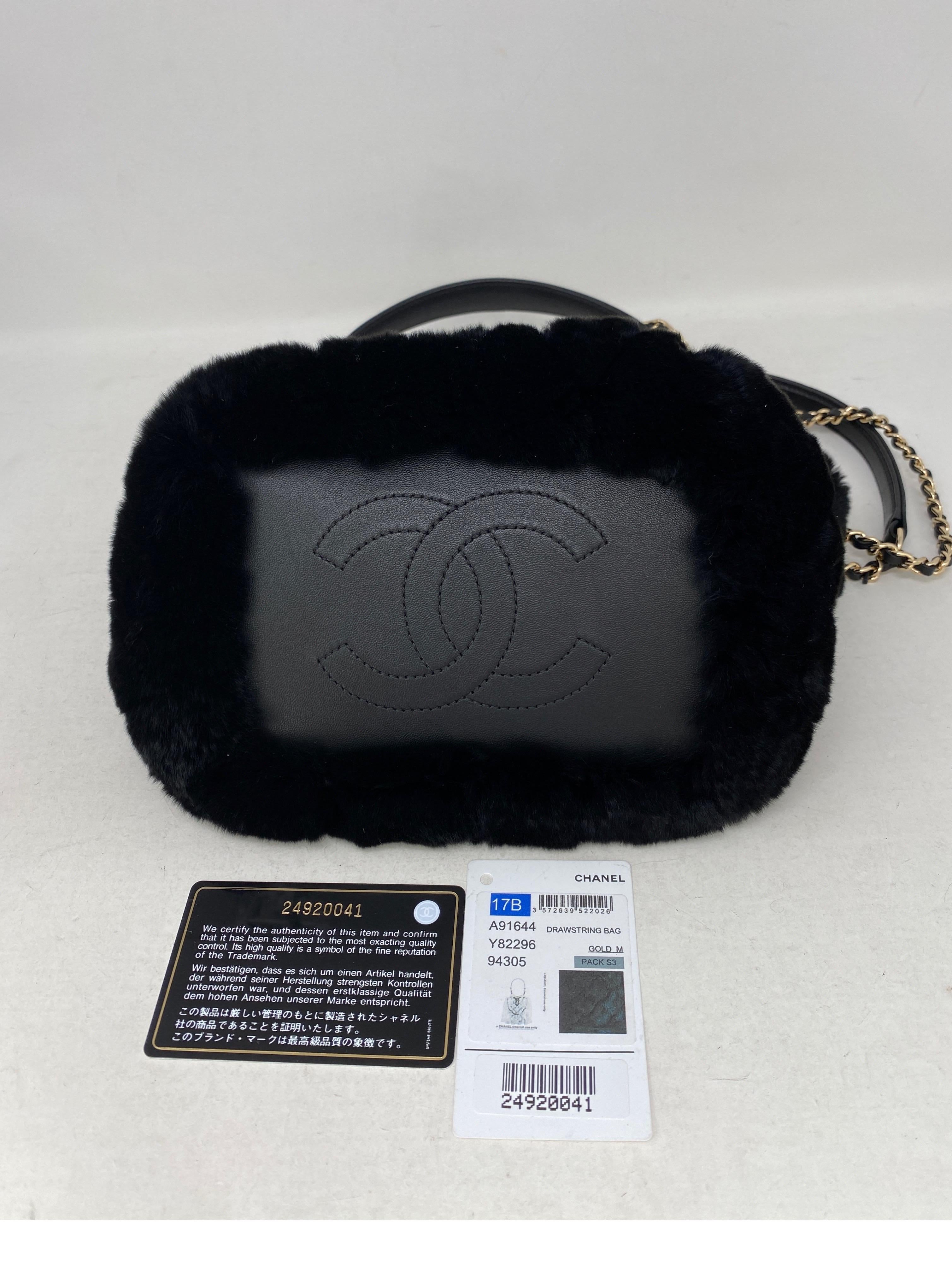 Chanel Black Mink Bucket Bag 12